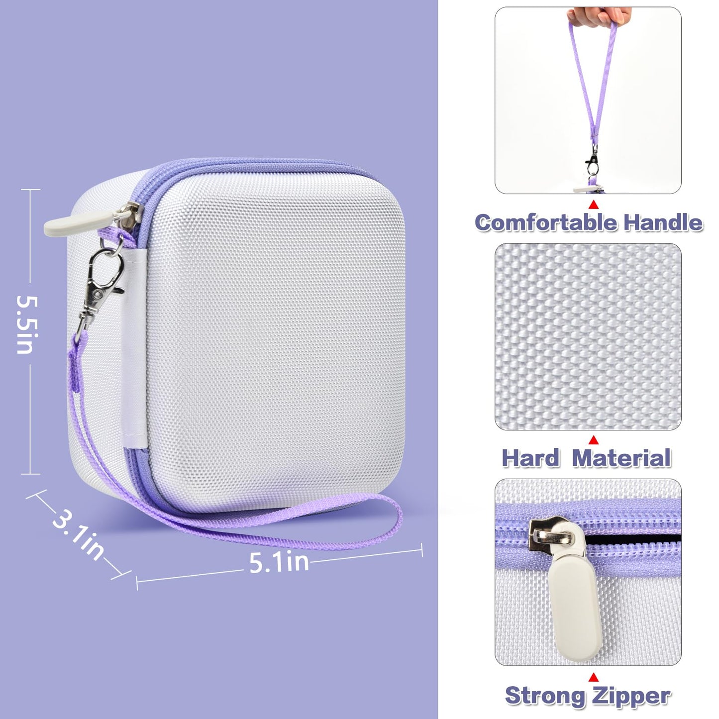 PAIYULE Kids Instant Print Camera Case Compatible with ESOXOFFORE for Dylanto for DUDUDRAGON for GKTZ for ETIKEZ for Dafotil for Careenoah Digital Video Prints Paper Bag (Box Only) Purple