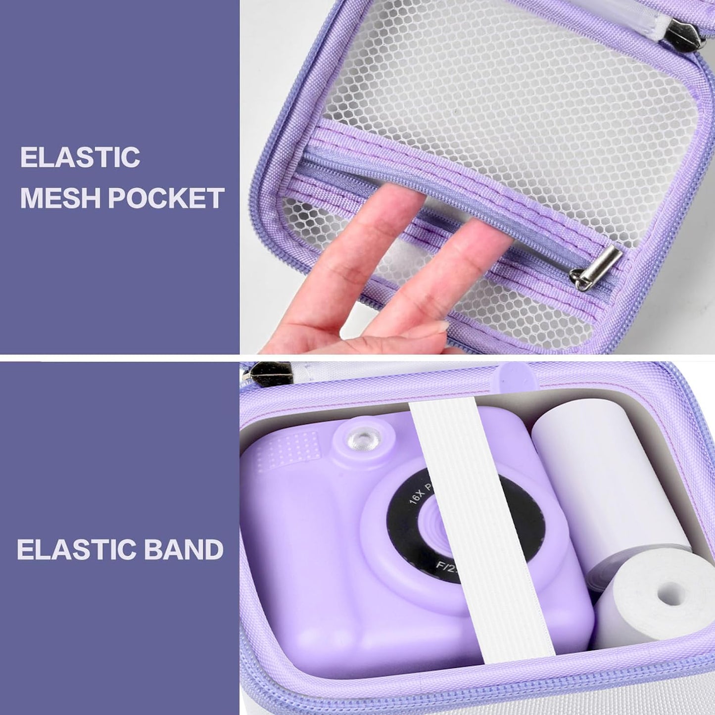 PAIYULE Kids Instant Print Camera Case Compatible with ESOXOFFORE for Dylanto for DUDUDRAGON for GKTZ for ETIKEZ for Dafotil for Careenoah Digital Video Prints Paper Bag (Box Only) Purple