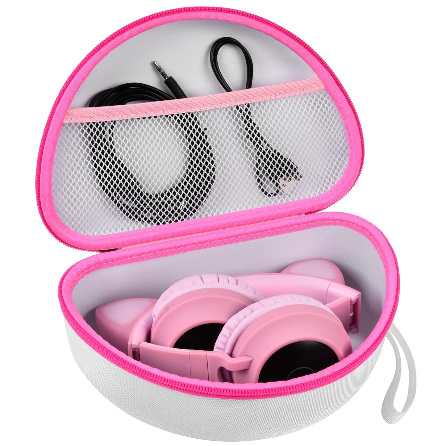 PAIYULE Headphone Case for Riwbox CT-7 Pink/for iClever for ONITOO for TCJJ Cat Ear Wireless Bluetooth for Picun/for FosPower Over-Ear Headphones Headset for Kids-Box Only