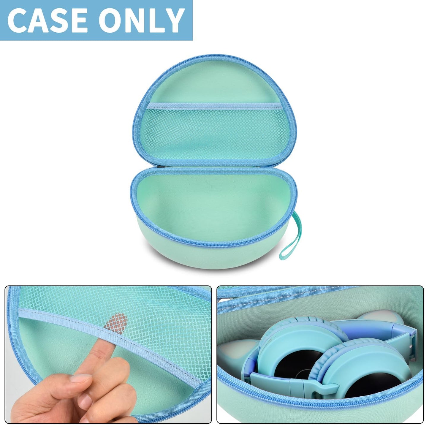 PAIYULE Headphone Case for Riwbox CT-7 Pink/for iClever for ONITOO for TCJJ Cat Ear Wireless Bluetooth for Picun/for FosPower Over-Ear Headphones Headset for Kids-Box Only