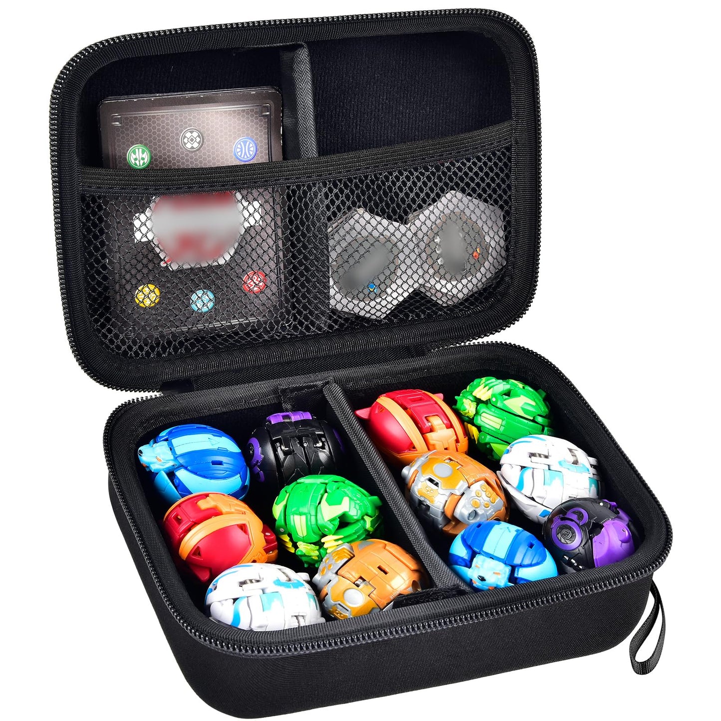 PAIYULE Case Compatible with Bakugan for Baku Gear Pack, Toys Organizer Storage for Bakucores Cards and Ultra Collectible Action Figures, Toy Container Holder for Bakugon Figure (Box Only) Blue