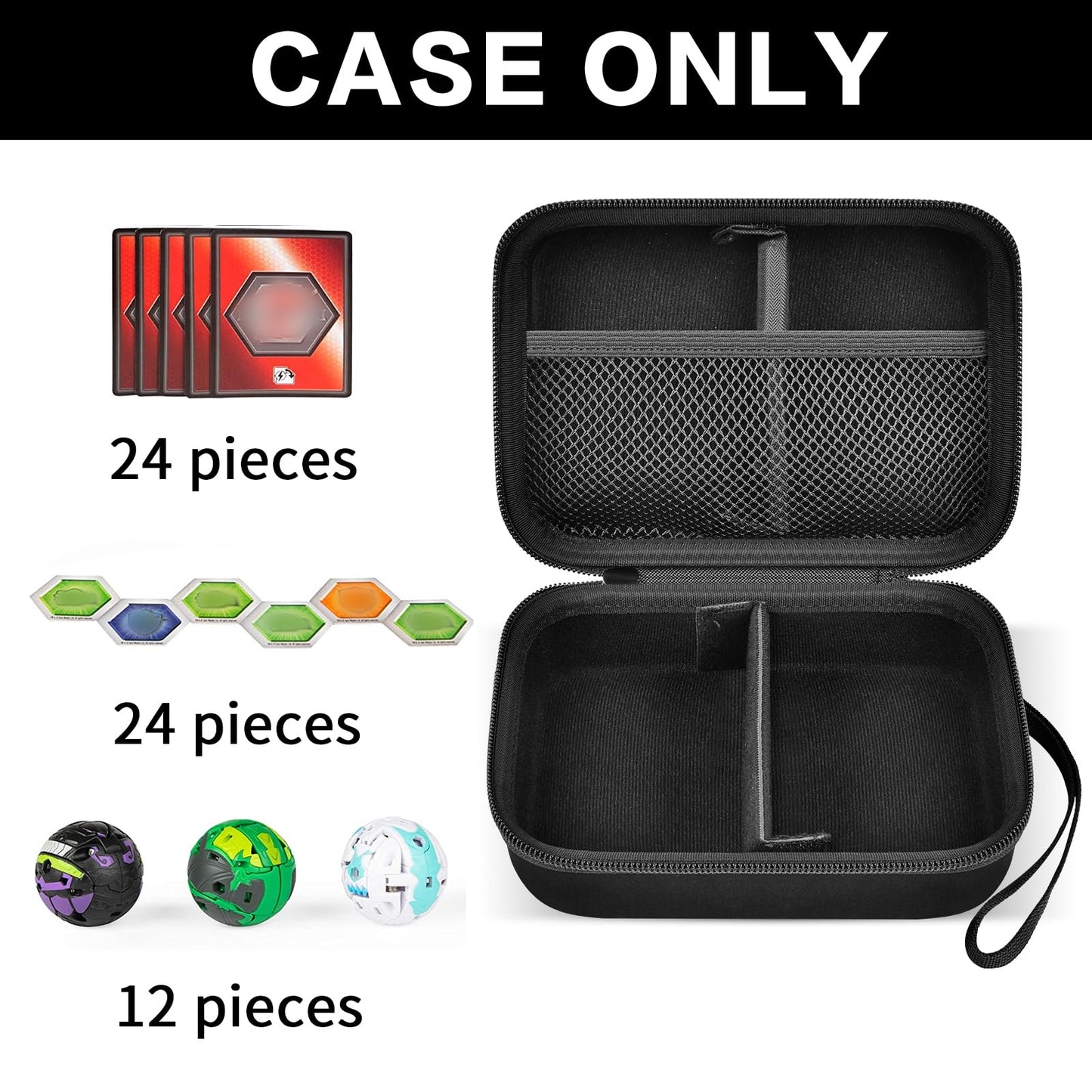 PAIYULE Case Compatible with Bakugan for Baku Gear Pack, Toys Organizer Storage for Bakucores Cards and Ultra Collectible Action Figures, Toy Container Holder for Bakugon Figure (Box Only) Blue