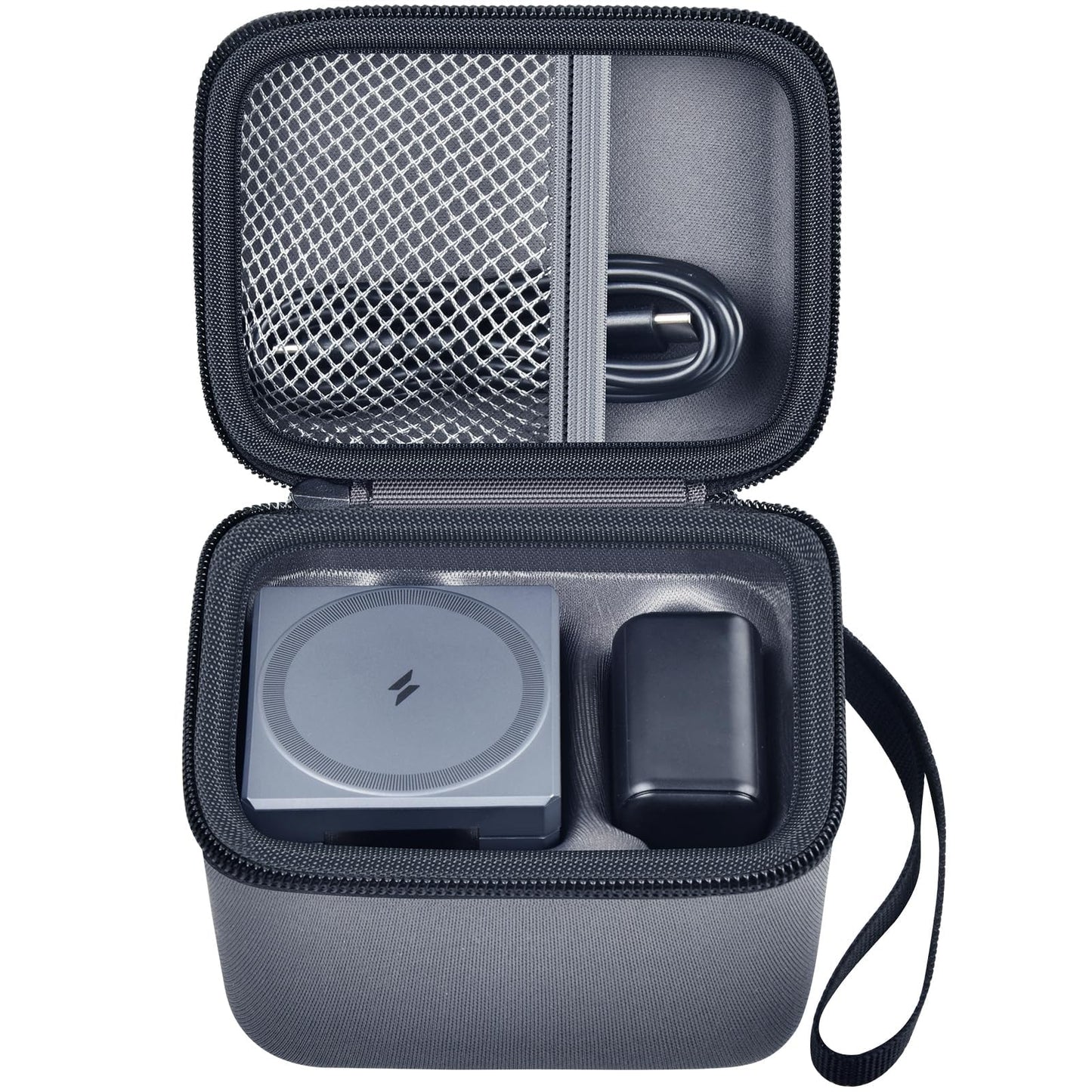 PAIYULE Case Compatible with Anker 3-in-1 Cube MagSafe Charger 15W Max Fast Charging Stand（for Anker Y1811/1812）, Power Station Storage Holder for USB-C Cable (Box Only) Black