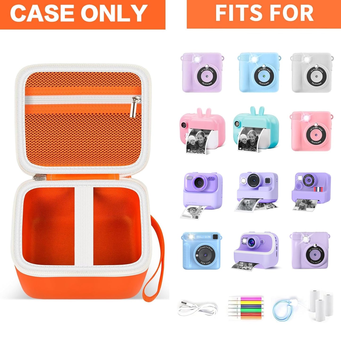 PAIYULE Kids Instant Print Camera Case Compatible with ESOXOFFORE for Dylanto for DUDUDRAGON for GKTZ for ETIKEZ for Dafotil for Careenoah Digital Video Prints Paper Bag (Box Only) Purple