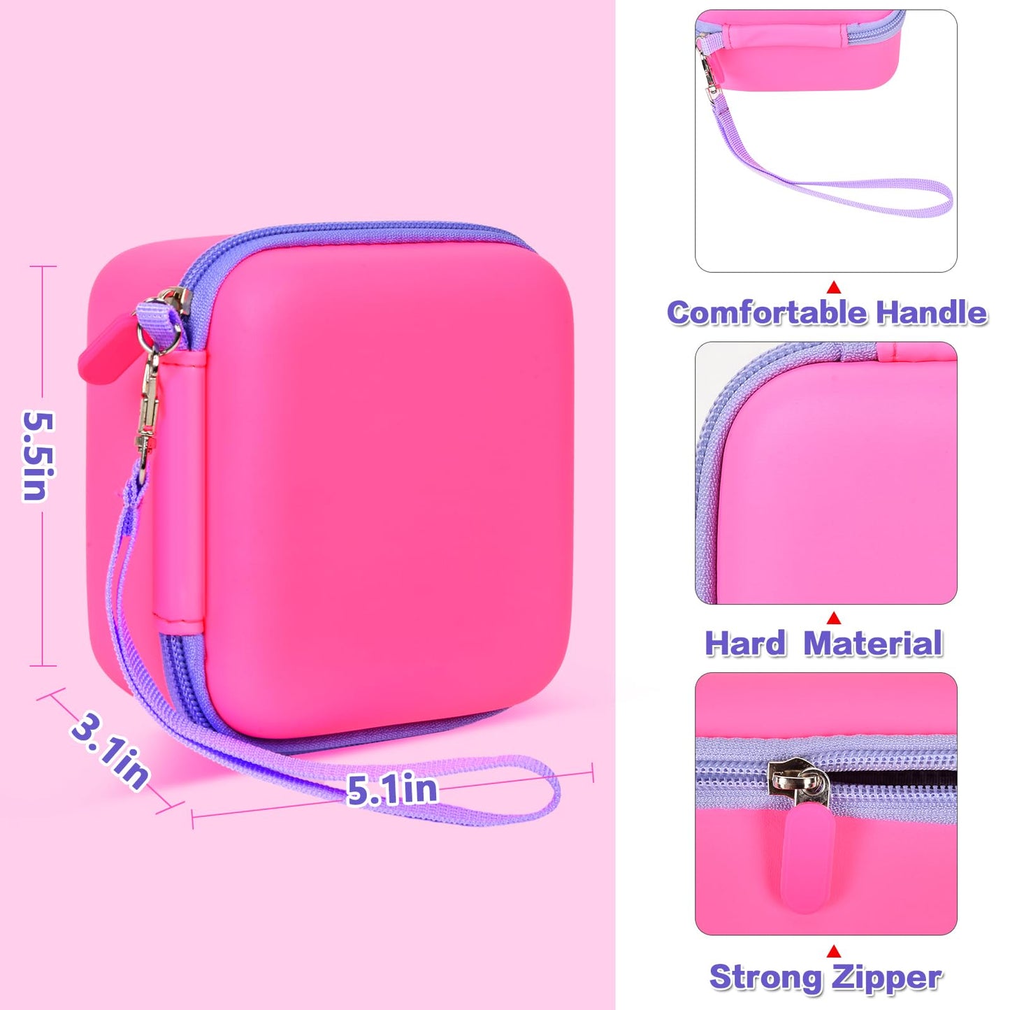 PAIYULE Kids Instant Print Camera Case Compatible with ESOXOFFORE for Dylanto for DUDUDRAGON for GKTZ for ETIKEZ for Dafotil for Careenoah Digital Video Prints Paper Bag (Box Only) Purple