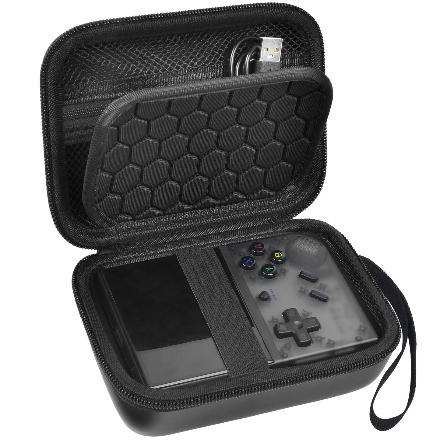 PAIYULE Travel Case Compatible with RG35XX/ RG35xx Plus Retro Handheld Game Console, Handheld Emulator Storage Holder Organizer, Android Game Console Carrying Bag (Box Only)