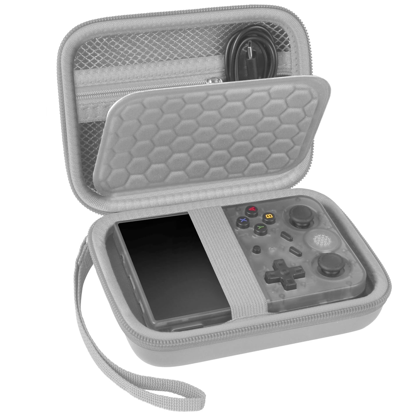 PAIYULE Travel Case for R36S/ RG353V/ RG353VS/ Game Boy Retro Handheld Game Console, Handheld Emulator Storage Holder Organizer, Android Game Console Carrying Bag (Box Only)