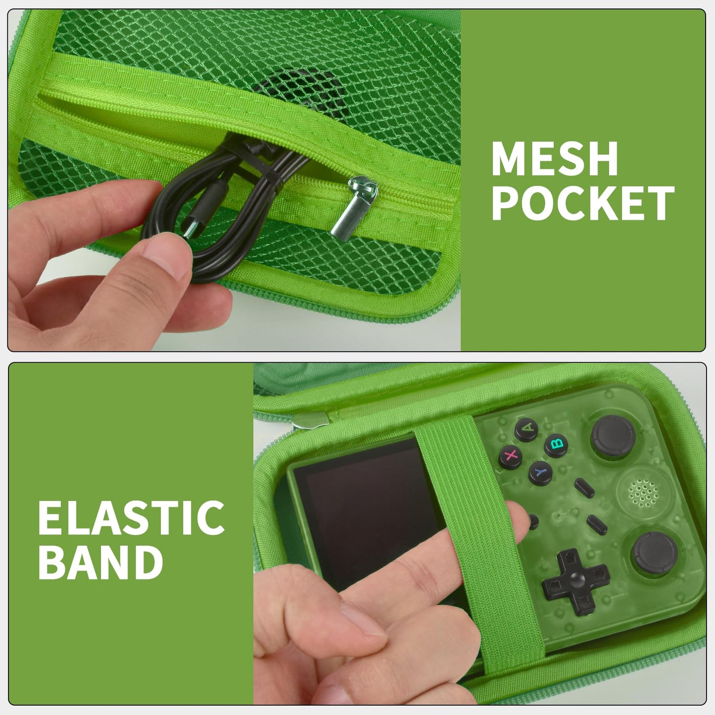 PAIYULE Travel Case for R36S/ RG353V/ RG353VS/ Game Boy Retro Handheld Game Console, Handheld Emulator Storage Holder Organizer, Android Game Console Carrying Bag (Box Only)