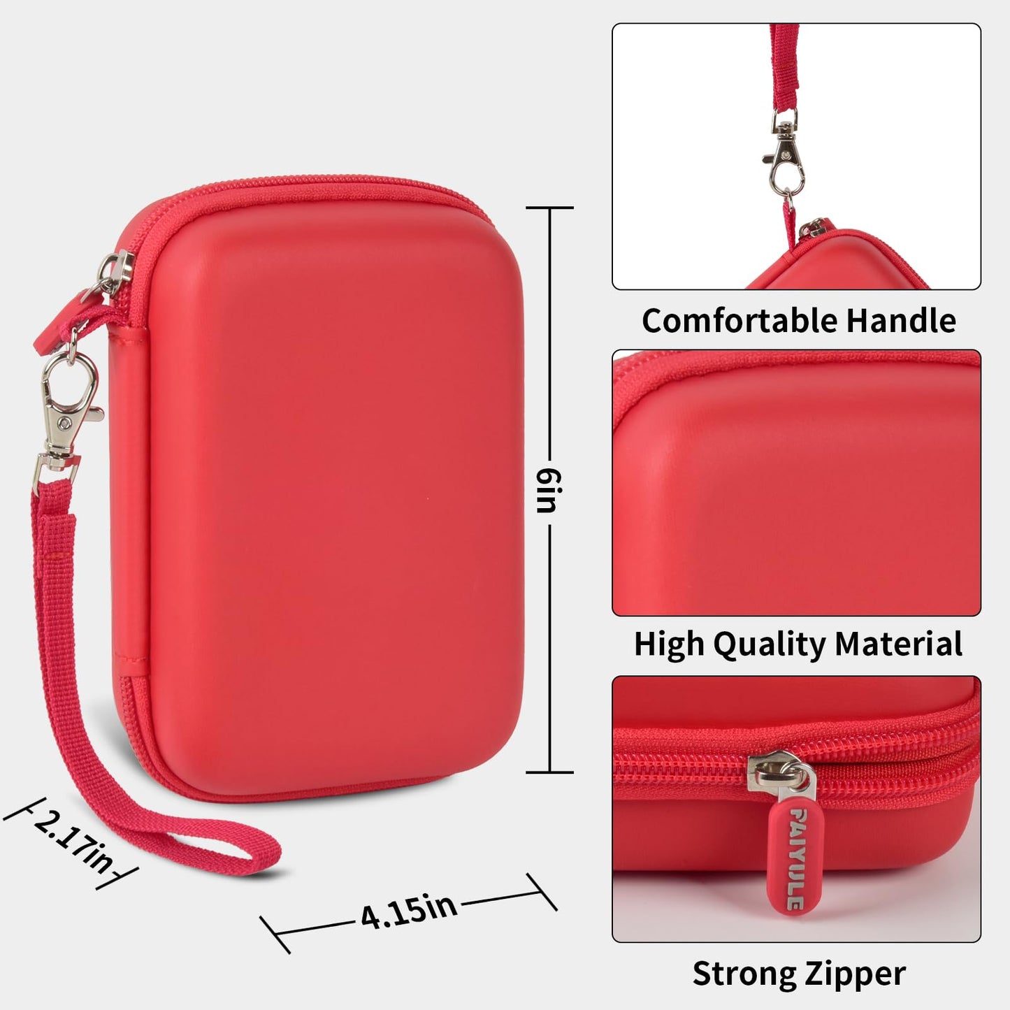 PAIYULE Travel Case for R36S/ RG353V/ RG353VS/ Game Boy Retro Handheld Game Console, Handheld Emulator Storage Holder Organizer, Android Game Console Carrying Bag (Box Only)