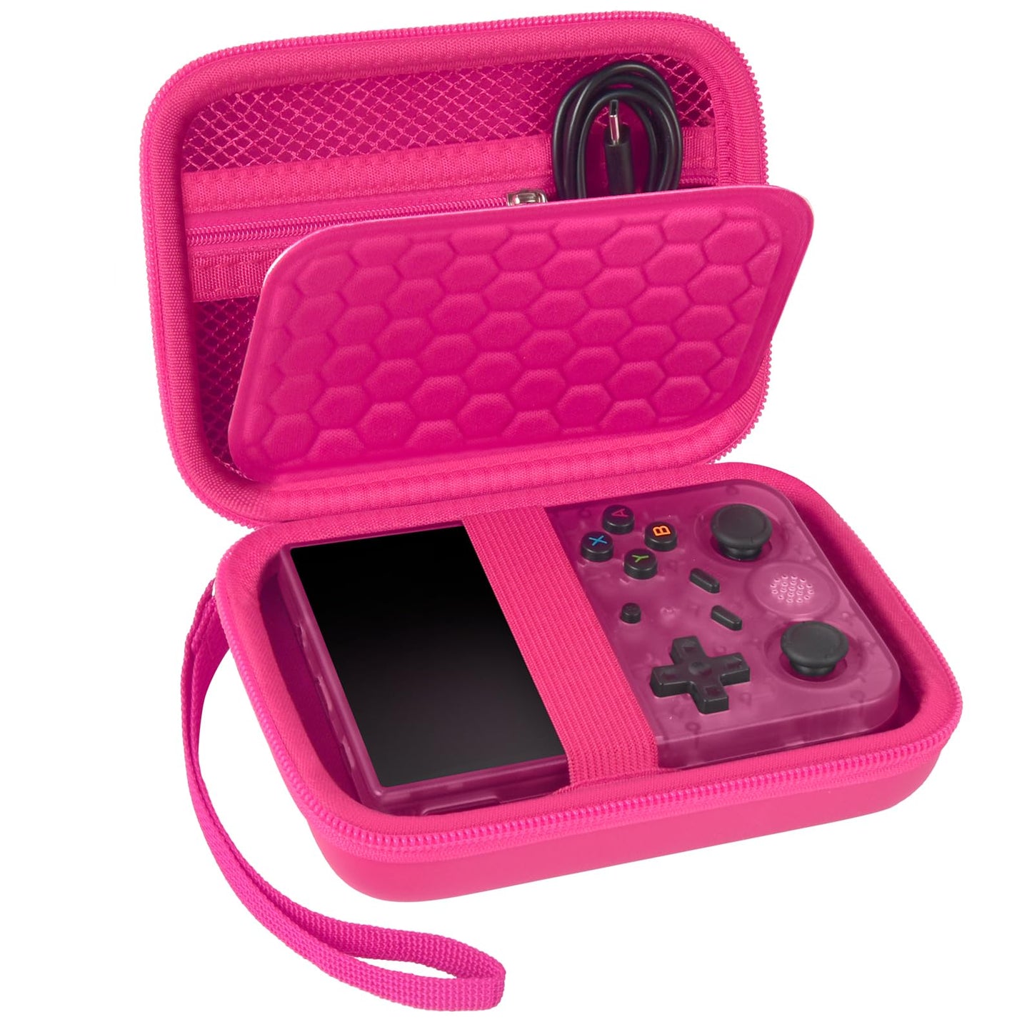 PAIYULE Travel Case for R36S/ RG353V/ RG353VS/ Game Boy Retro Handheld Game Console, Handheld Emulator Storage Holder Organizer, Android Game Console Carrying Bag (Box Only)