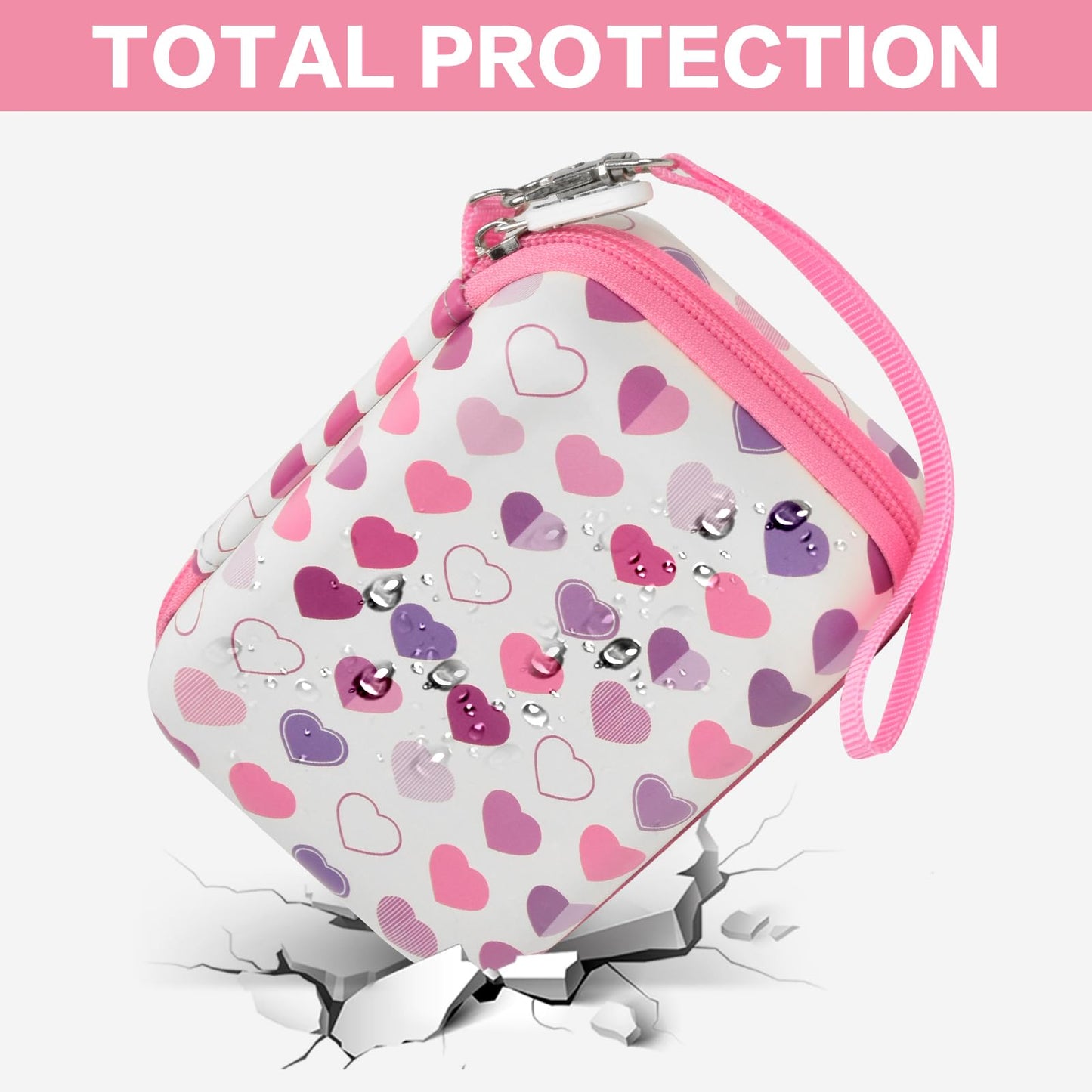 PAIYULE Hard Carrying Case for Phomemo D30 D35 Label Maker, Label Printer Case for Nelko P21, for NIIMBOT D110 D11, for Marklife P11 P12, for SUPVAN E10, Protective EVA Storage Bag with Mesh Pocket