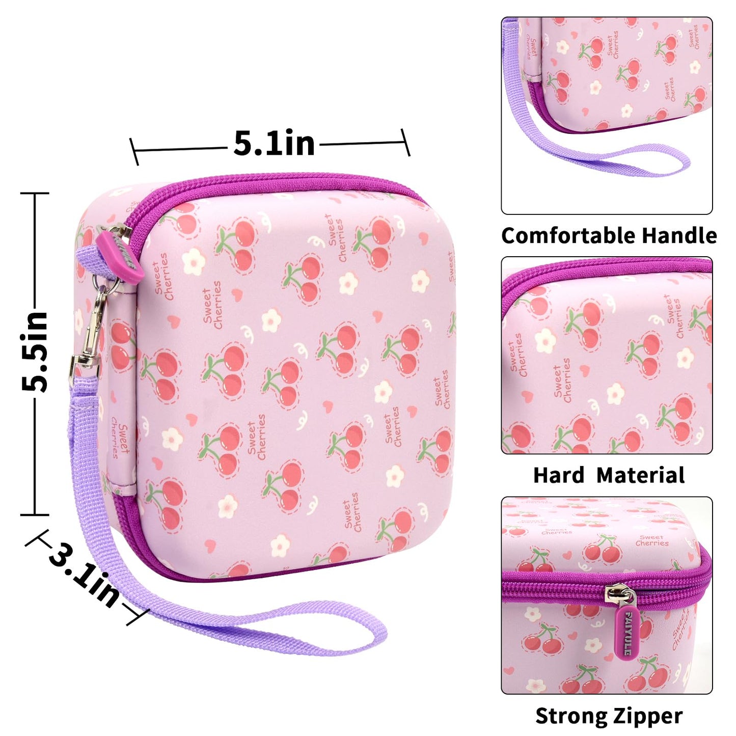 PAIYULE Kids Instant Print Camera Case Compatible with ESOXOFFORE for Dylanto for DUDUDRAGON for GKTZ for ETIKEZ for Dafotil for Careenoah Digital Video Prints Paper Bag (Box Only) Purple