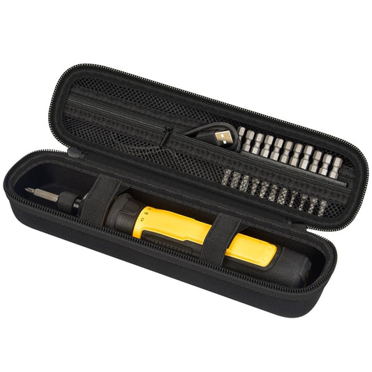 PAIYULE Universal Storage Case for Cordless Electric Screwdriver, Portable Power Tool Organizer Bag Compatible with DEWALT for Skil for CRAFTSMAN Screwdriver and Bit Sets, Black (Box Only)