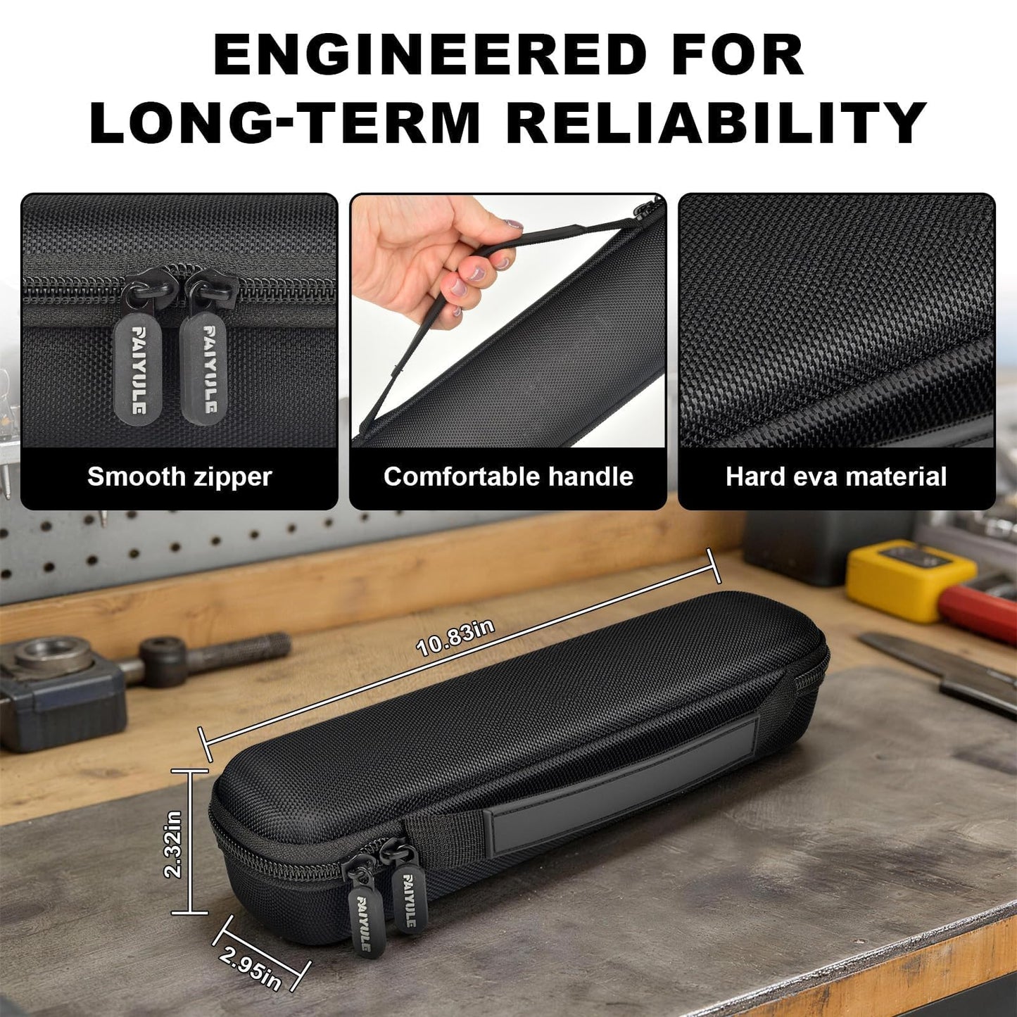 PAIYULE Universal Storage Case for Cordless Electric Screwdriver, Portable Power Tool Organizer Bag Compatible with DEWALT for Skil for CRAFTSMAN Screwdriver and Bit Sets, Black (Box Only)