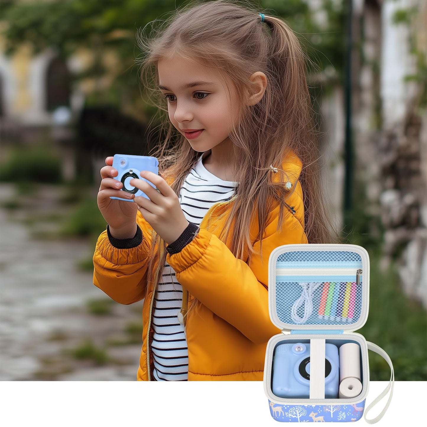 PAIYULE Kids Instant Print Camera Case Compatible with ESOXOFFORE for Dylanto for DUDUDRAGON for GKTZ for ETIKEZ for Dafotil for Careenoah Digital Video Prints Paper Bag (Box Only) Purple