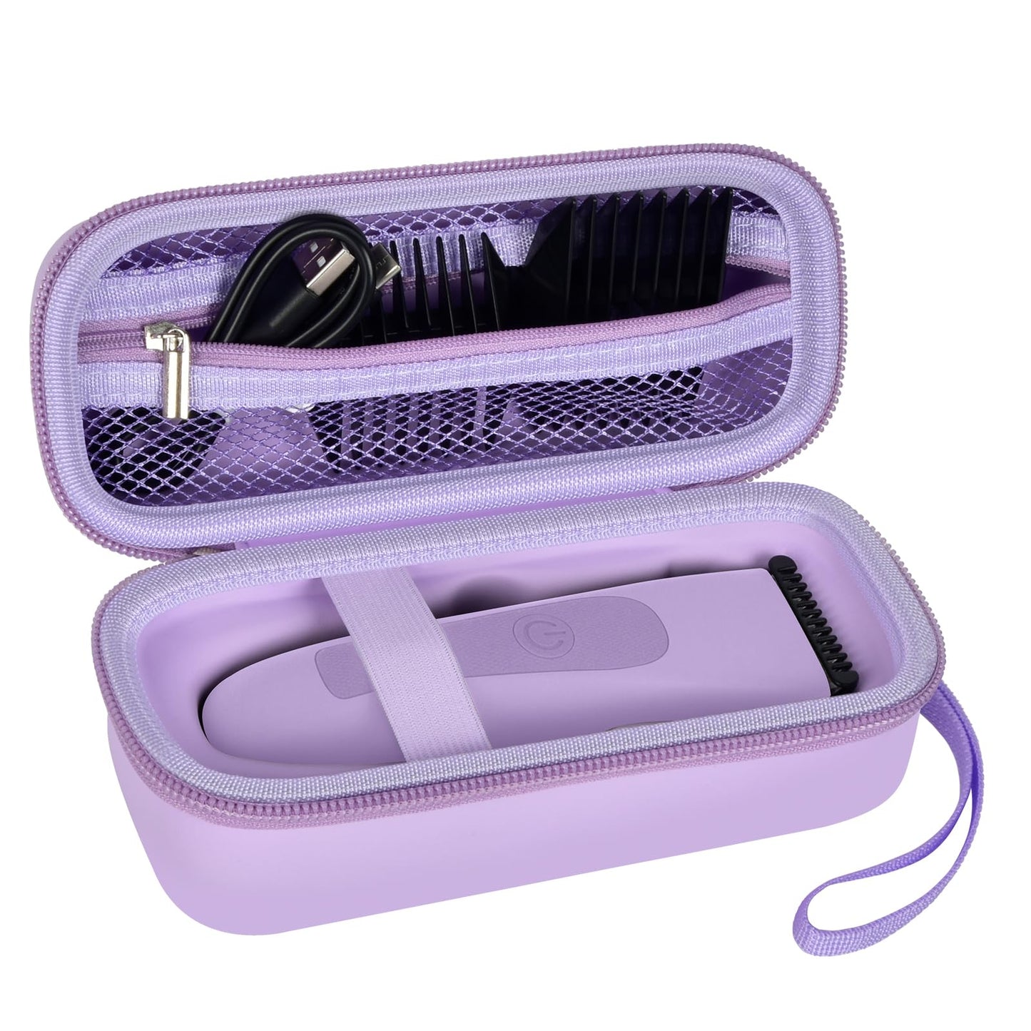 PAIYULE Case for MANSPOT for Meridian Body Hair Trimmer for Men, Electric Beard Shaver Storage Holder for LADYSPOT Pubic Razor and Extra Blade Heads- Box Only (Black)