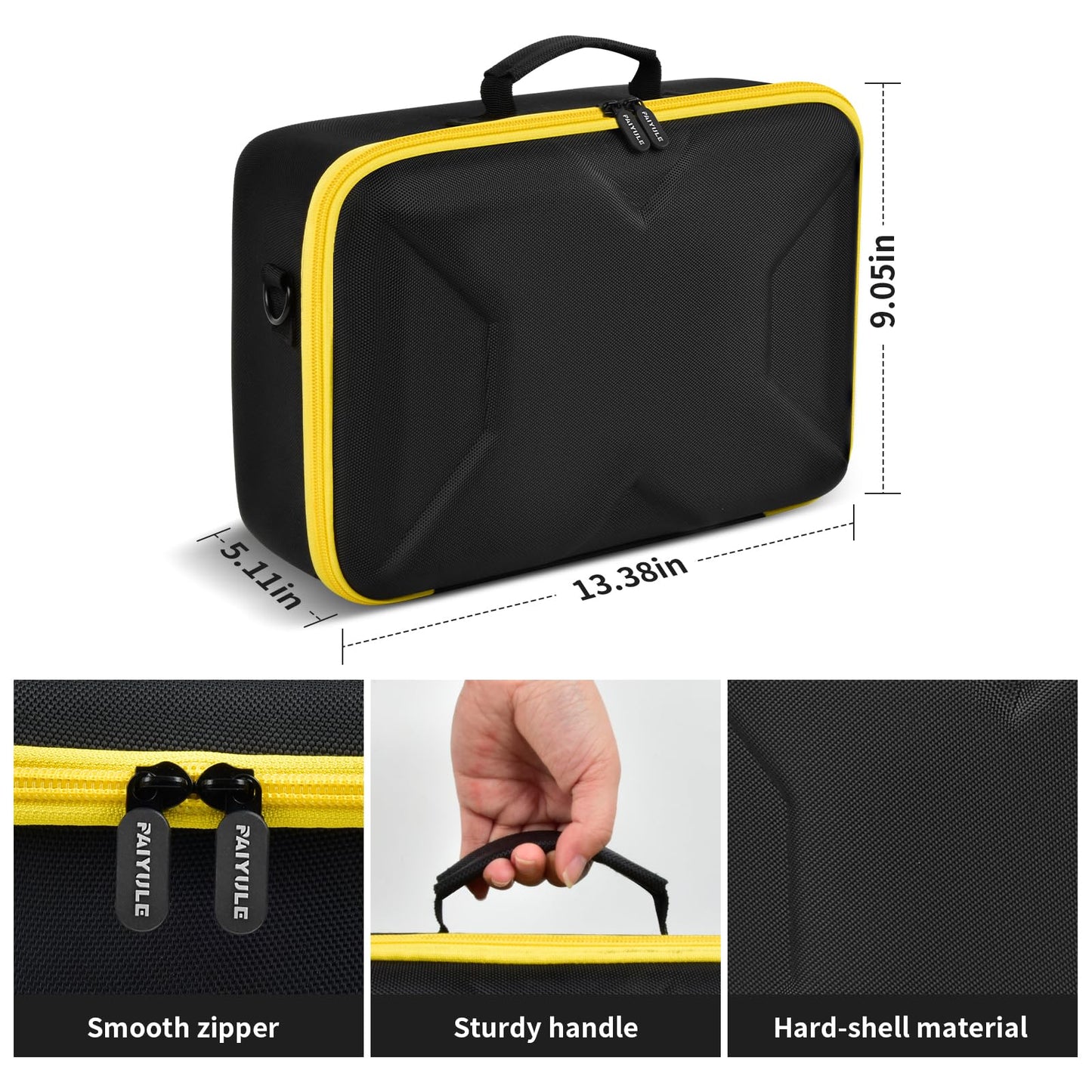 PAIYULE Case for DEWALT 20V Max XR Cordless Router- DCW600B for MtiolHig for Makita Woodworking Tools with Strap, Compact Router Accessories Storage Bag for Battery, Charger, Bits (Box Only)
