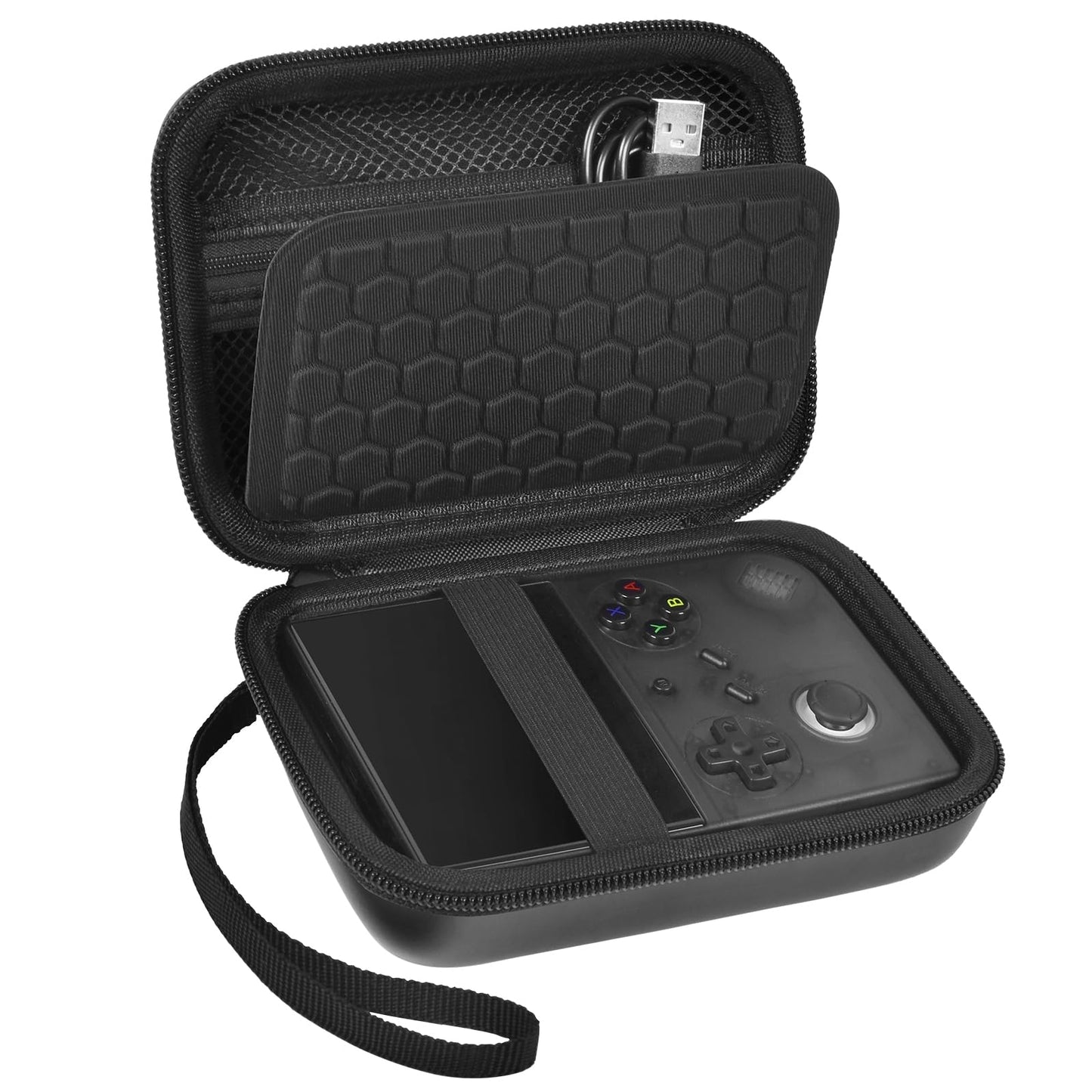 PAIYULE Travel Case for R36S/ RG353V/ RG353VS/ Game Boy Retro Handheld Game Console, Handheld Emulator Storage Holder Organizer, Android Game Console Carrying Bag (Box Only)