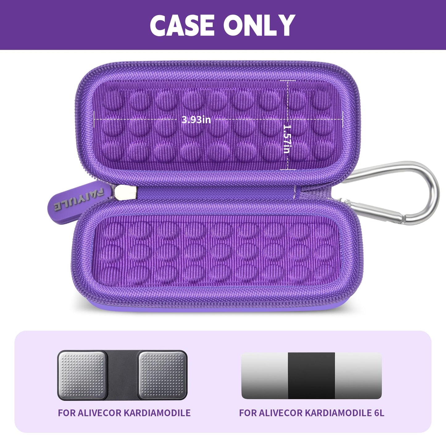 PAIYULE Case for KardiaMobile 6L for EKG Monitor, Compact Holder Also Fits for Sec Portable Heart Rate Monitor, Cardiac Heart Detector (Box Only)