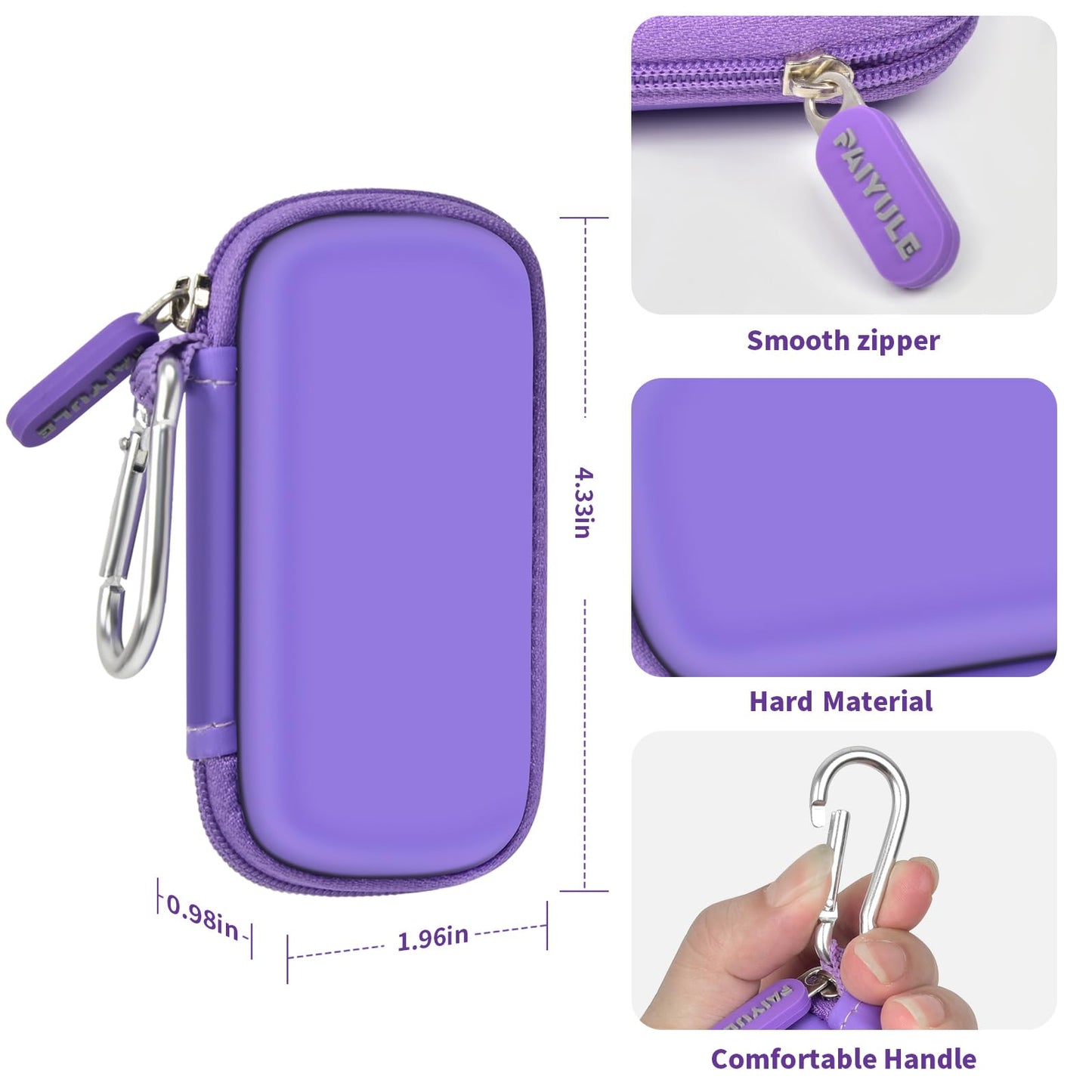 PAIYULE Case for KardiaMobile 6L for EKG Monitor, Compact Holder Also Fits for Sec Portable Heart Rate Monitor, Cardiac Heart Detector (Box Only)