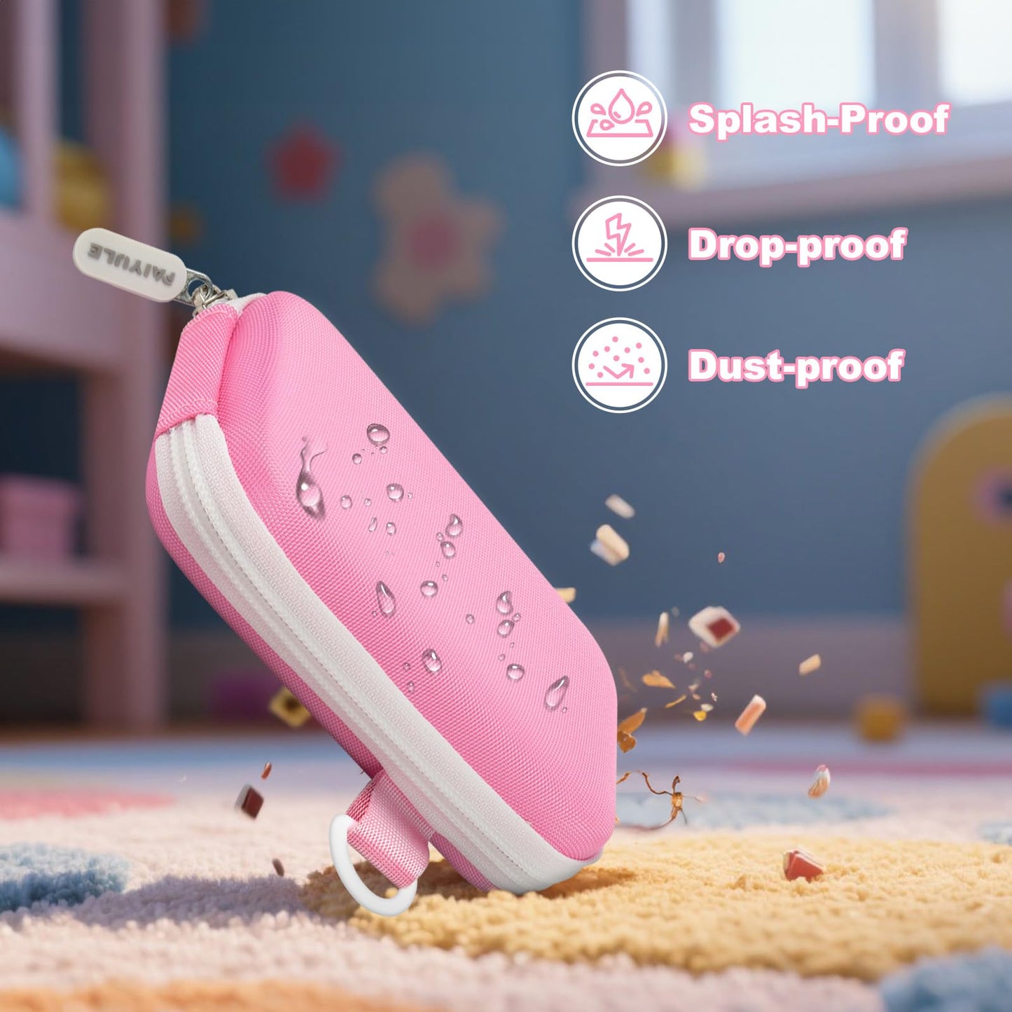 PAIYULE Kids Toys Smartphone Case Compatible with Luoba/for WEOLULI/for Yosfeng/for Joozfee Toddler Learning Play Mini Mobile Cell Phones Storage Holder for SD Cards Accessories- Pink(Box only)