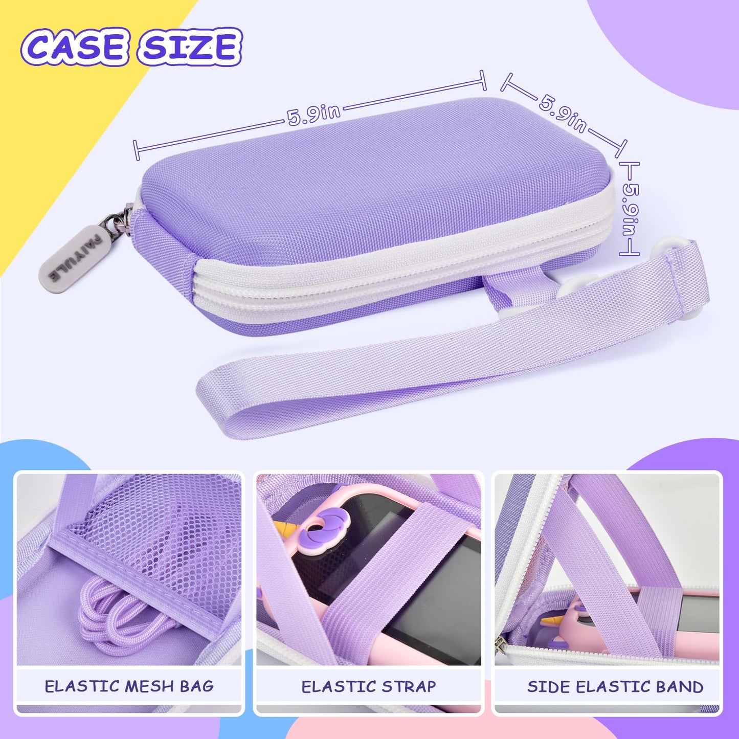 PAIYULE Kids Toys Smartphone Case Compatible with Luoba/for WEOLULI/for Yosfeng/for Joozfee Toddler Learning Play Mini Mobile Cell Phones Storage Holder for SD Cards Accessories- Pink(Box only)