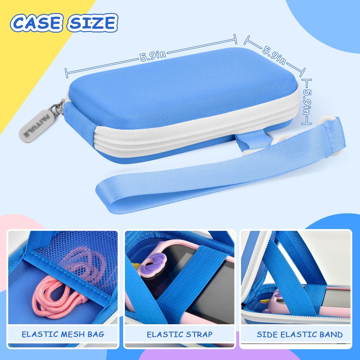PAIYULE Kids Toys Smartphone Case Compatible with Luoba/for WEOLULI/for Yosfeng/for Joozfee Toddler Learning Play Mini Mobile Cell Phones Storage Holder for SD Cards Accessories- Pink(Box only)