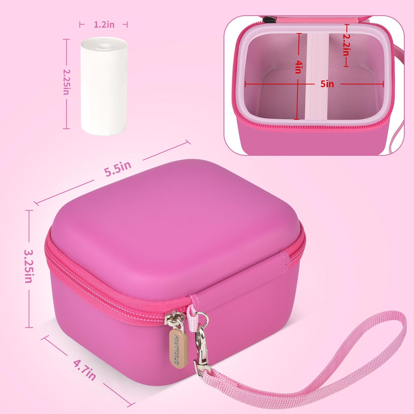 PAIYULE Kids Instant Print Camera Case Compatible with ESOXOFFORE for Dylanto for DUDUDRAGON for GKTZ for ETIKEZ for Dafotil for Careenoah Digital Video Prints Paper Bag (Box Only) Purple