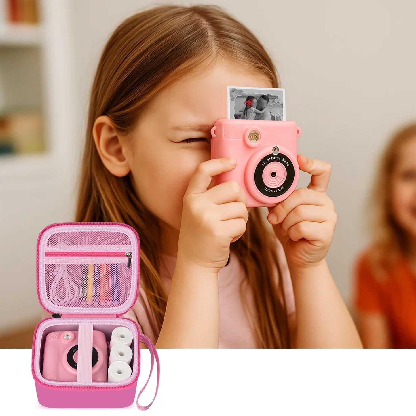 PAIYULE Kids Instant Print Camera Case Compatible with ESOXOFFORE for Dylanto for DUDUDRAGON for GKTZ for ETIKEZ for Dafotil for Careenoah Digital Video Prints Paper Bag (Box Only) Purple