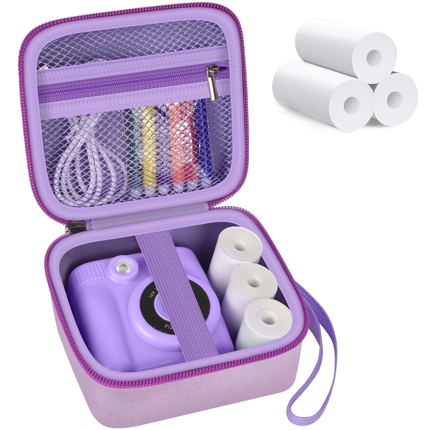 PAIYULE Kids Instant Print Camera Case Compatible with ESOXOFFORE for Dylanto for DUDUDRAGON for GKTZ for ETIKEZ for Dafotil for Careenoah Digital Video Prints Paper Bag (Box Only) Purple