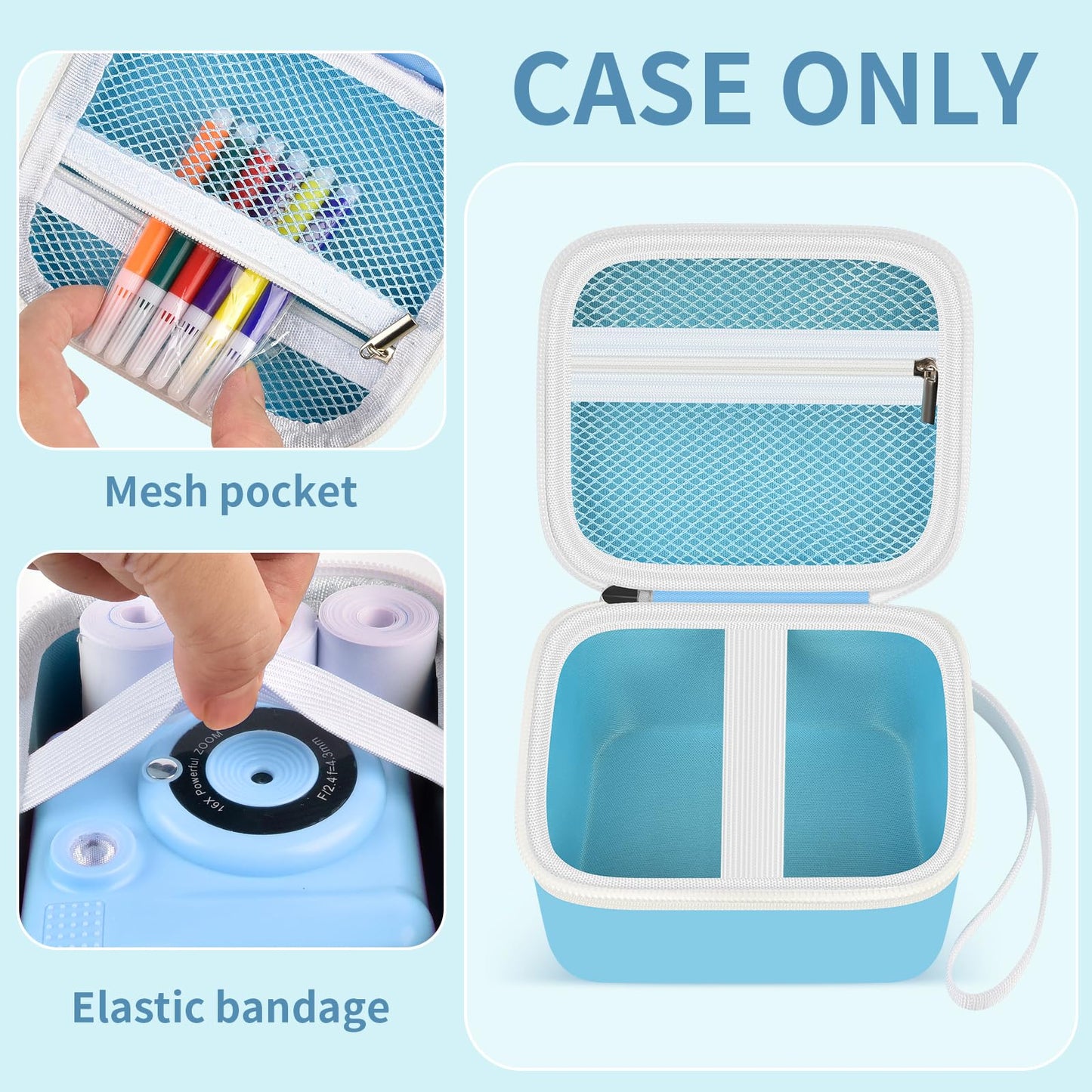 PAIYULE Kids Instant Print Camera Case Compatible with ESOXOFFORE for Dylanto for DUDUDRAGON for GKTZ for ETIKEZ for Dafotil for Careenoah Digital Video Prints Paper Bag (Box Only) Purple