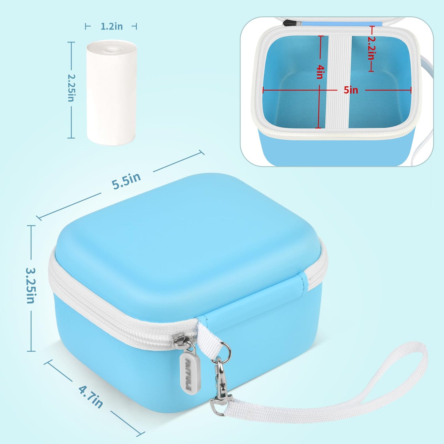 PAIYULE Kids Instant Print Camera Case Compatible with ESOXOFFORE for Dylanto for DUDUDRAGON for GKTZ for ETIKEZ for Dafotil for Careenoah Digital Video Prints Paper Bag (Box Only) Purple