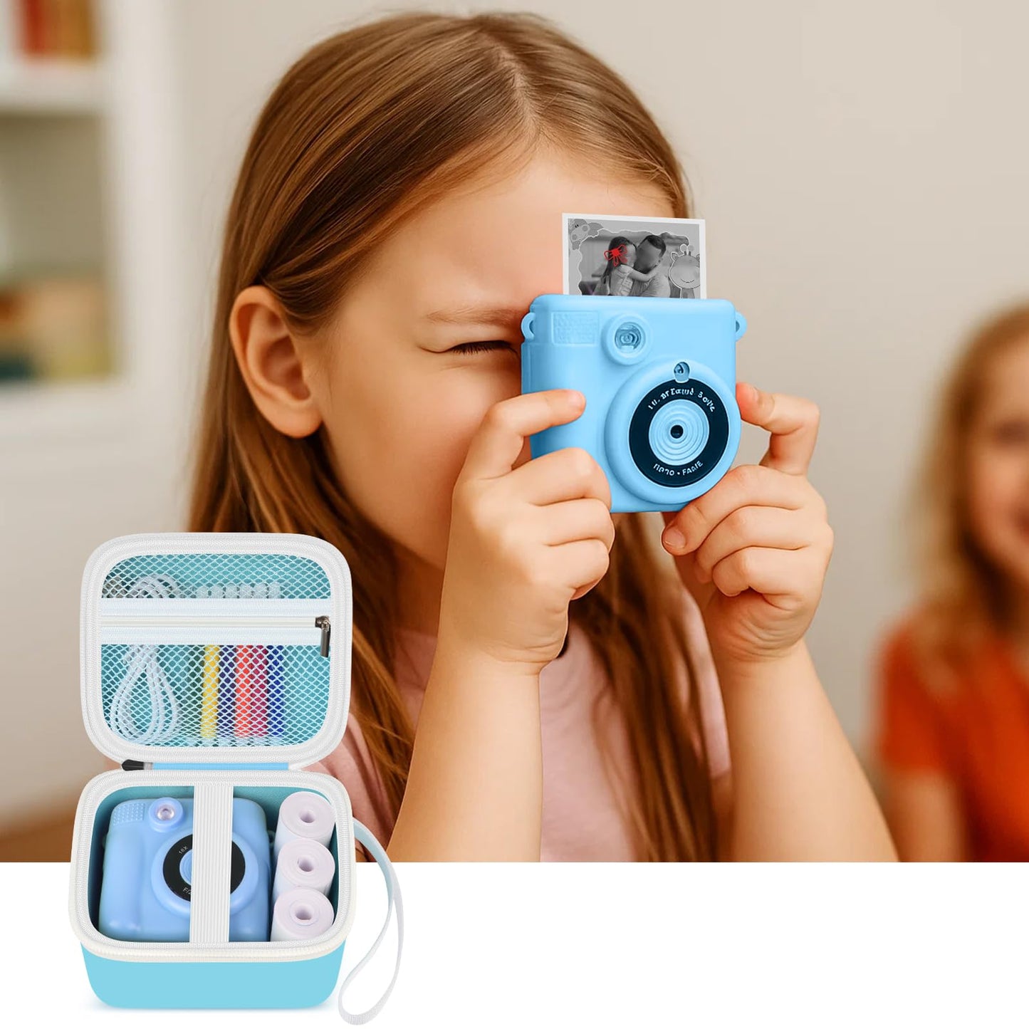 PAIYULE Kids Instant Print Camera Case Compatible with ESOXOFFORE for Dylanto for DUDUDRAGON for GKTZ for ETIKEZ for Dafotil for Careenoah Digital Video Prints Paper Bag (Box Only) Purple
