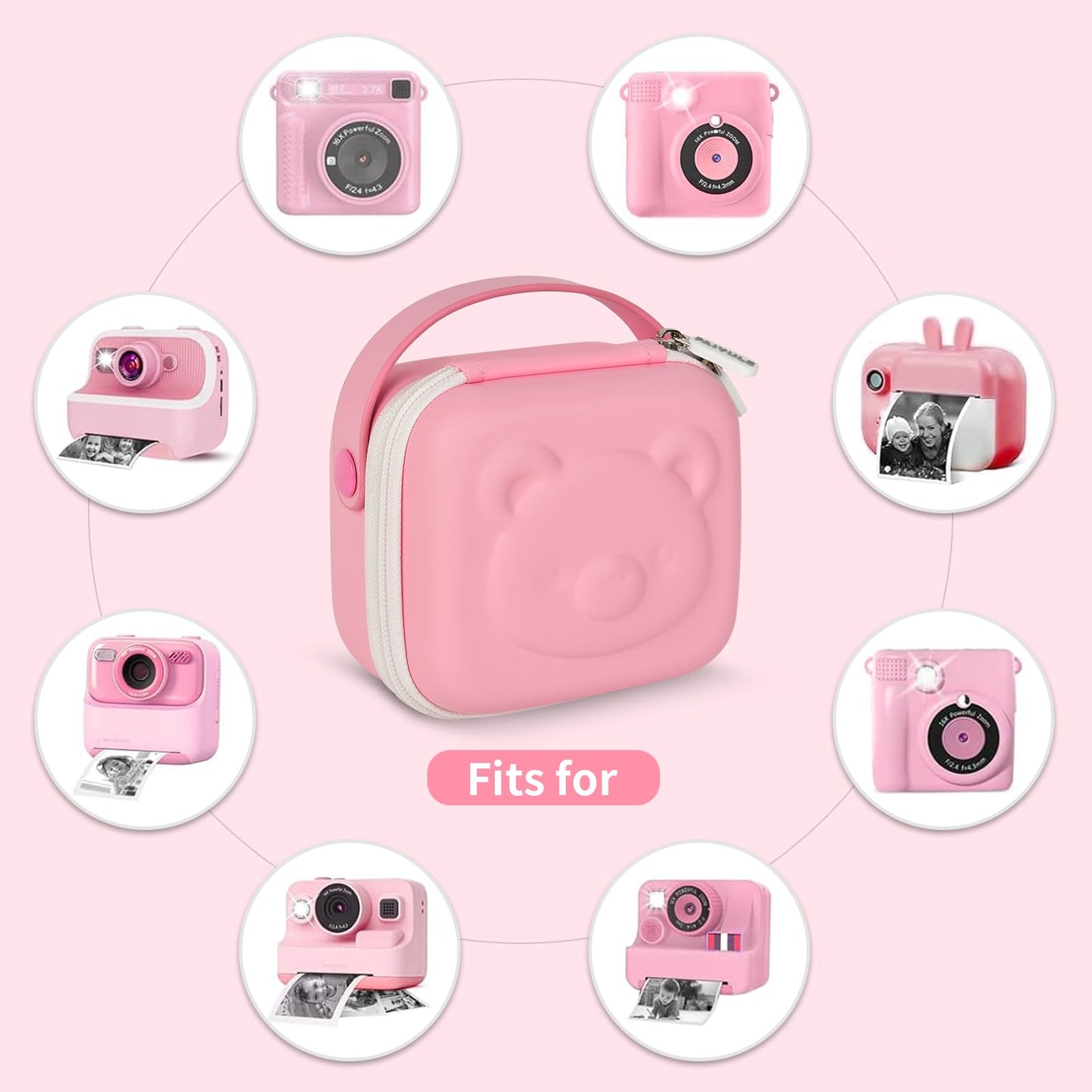 PAIYULE Kids Instant Print Camera Case Compatible with ESOXOFFORE for Dylanto for DUDUDRAGON for GKTZ for ETIKEZ for Dafotil for Careenoah Digital Video Prints Paper Bag (Box Only) Purple