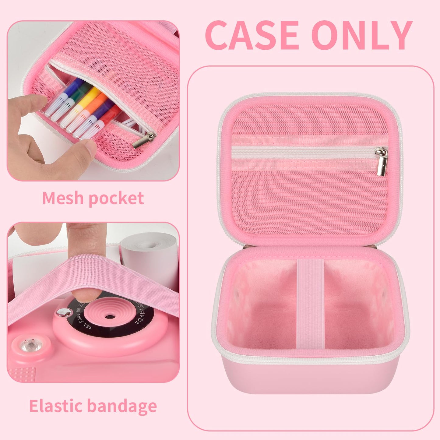 PAIYULE Kids Instant Print Camera Case Compatible with ESOXOFFORE for Dylanto for DUDUDRAGON for GKTZ for ETIKEZ for Dafotil for Careenoah Digital Video Prints Paper Bag (Box Only) Purple
