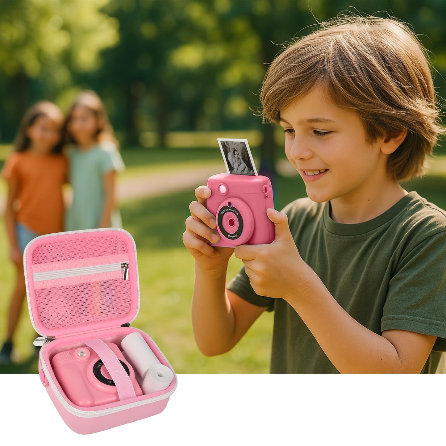 PAIYULE Kids Instant Print Camera Case Compatible with ESOXOFFORE for Dylanto for DUDUDRAGON for GKTZ for ETIKEZ for Dafotil for Careenoah Digital Video Prints Paper Bag (Box Only) Purple