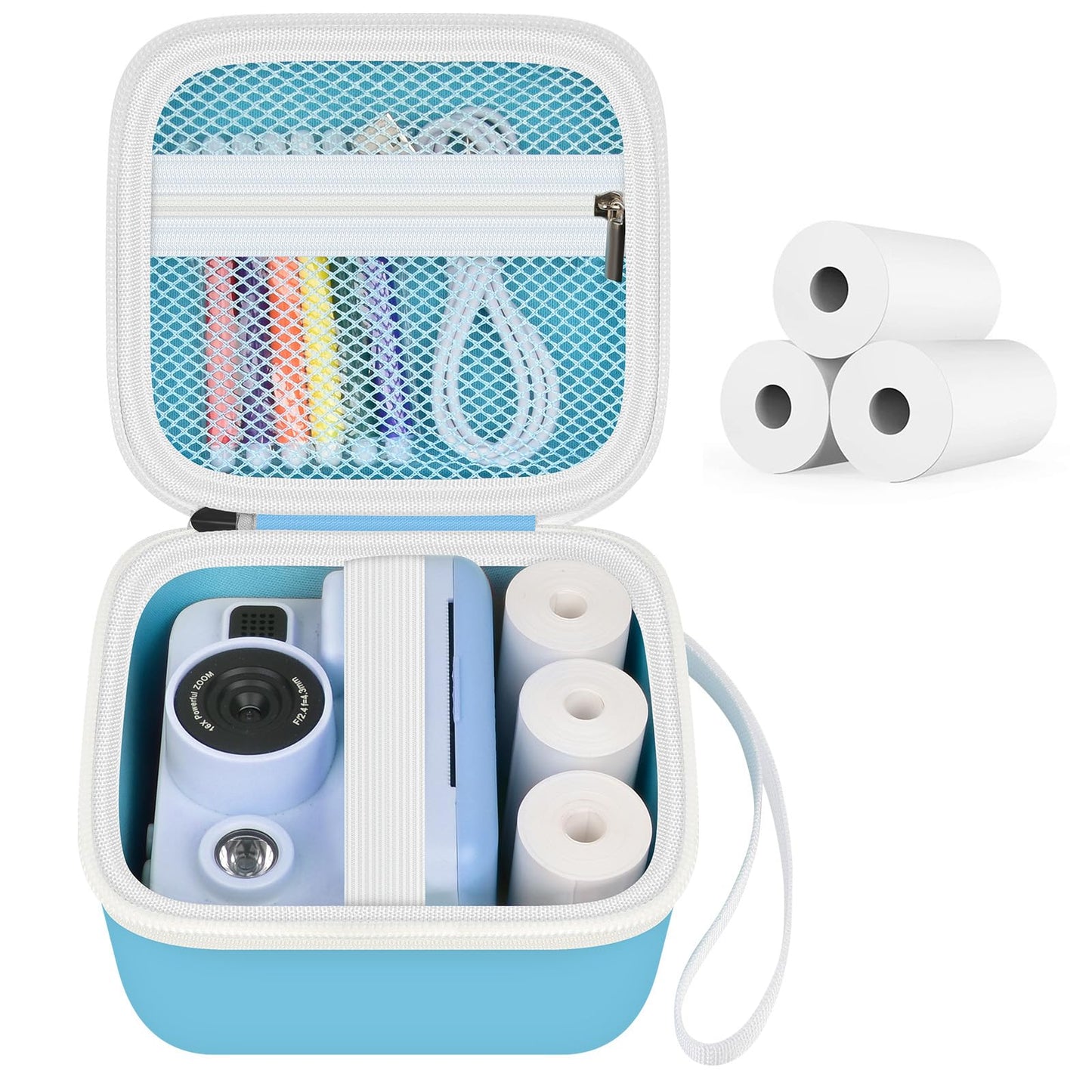 Kids Instant Print Camera Case with 3 Rolls Print Paper for Dylanto for Cimizi for Gofunly for HiMont for TIATUA for ESOXOFFORE for DUDUDRAGON for GKTZ for ETIKEZ Digital Video Bag (Box Only) Purple