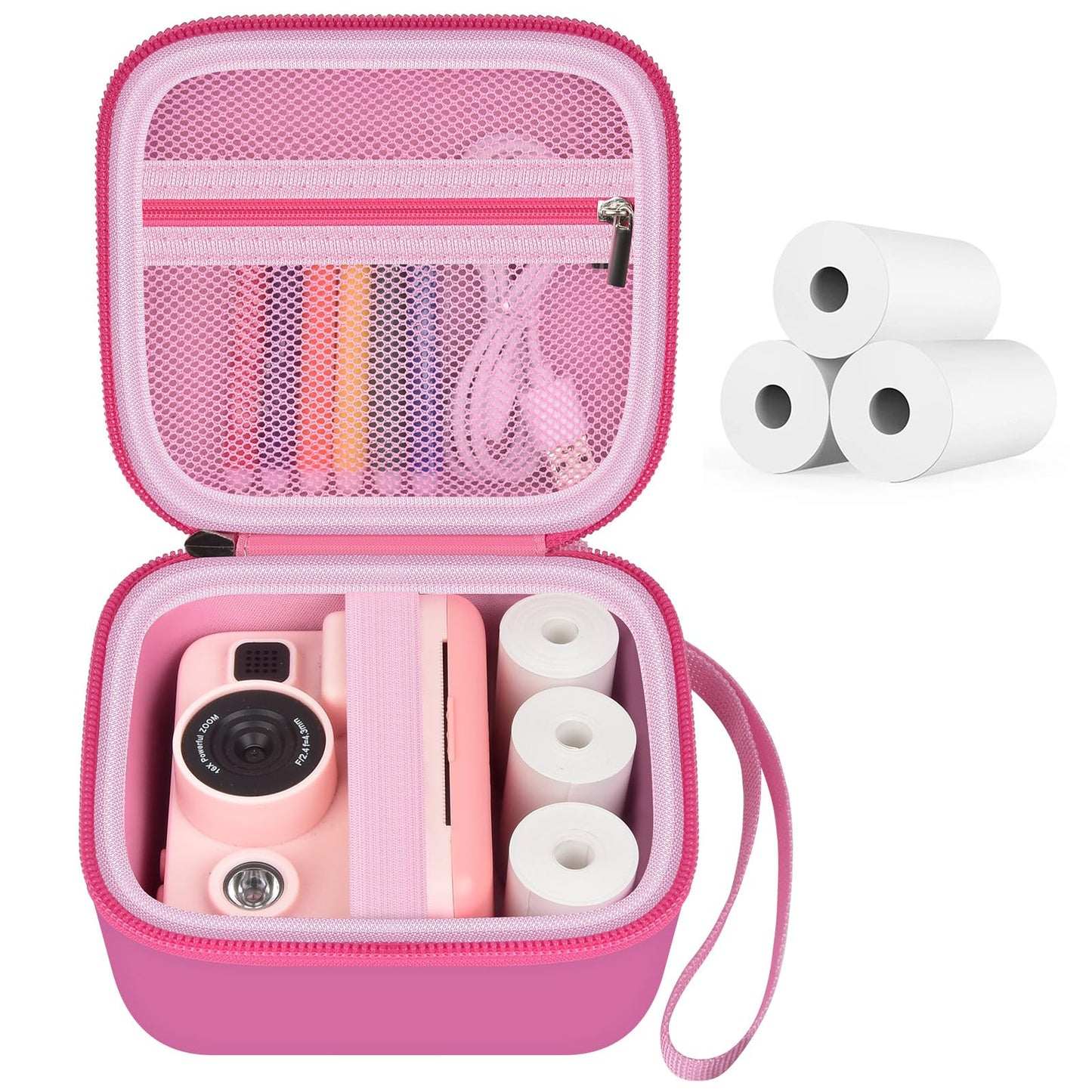 Kids Instant Print Camera Case with 3 Rolls Print Paper for Dylanto for Cimizi for Gofunly for HiMont for TIATUA for ESOXOFFORE for DUDUDRAGON for GKTZ for ETIKEZ Digital Video Bag (Box Only) Purple