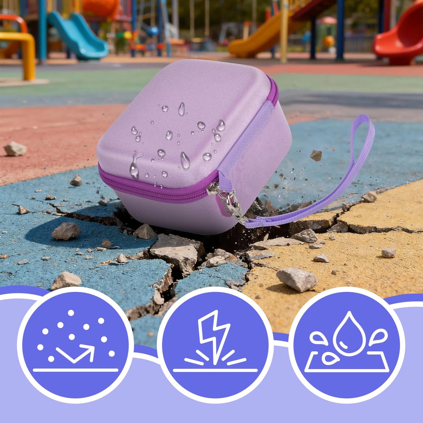 Kids Instant Print Camera Case with 3 Rolls Print Paper for Dylanto for Cimizi for Gofunly for HiMont for TIATUA for ESOXOFFORE for DUDUDRAGON for GKTZ for ETIKEZ Digital Video Bag (Box Only) Purple