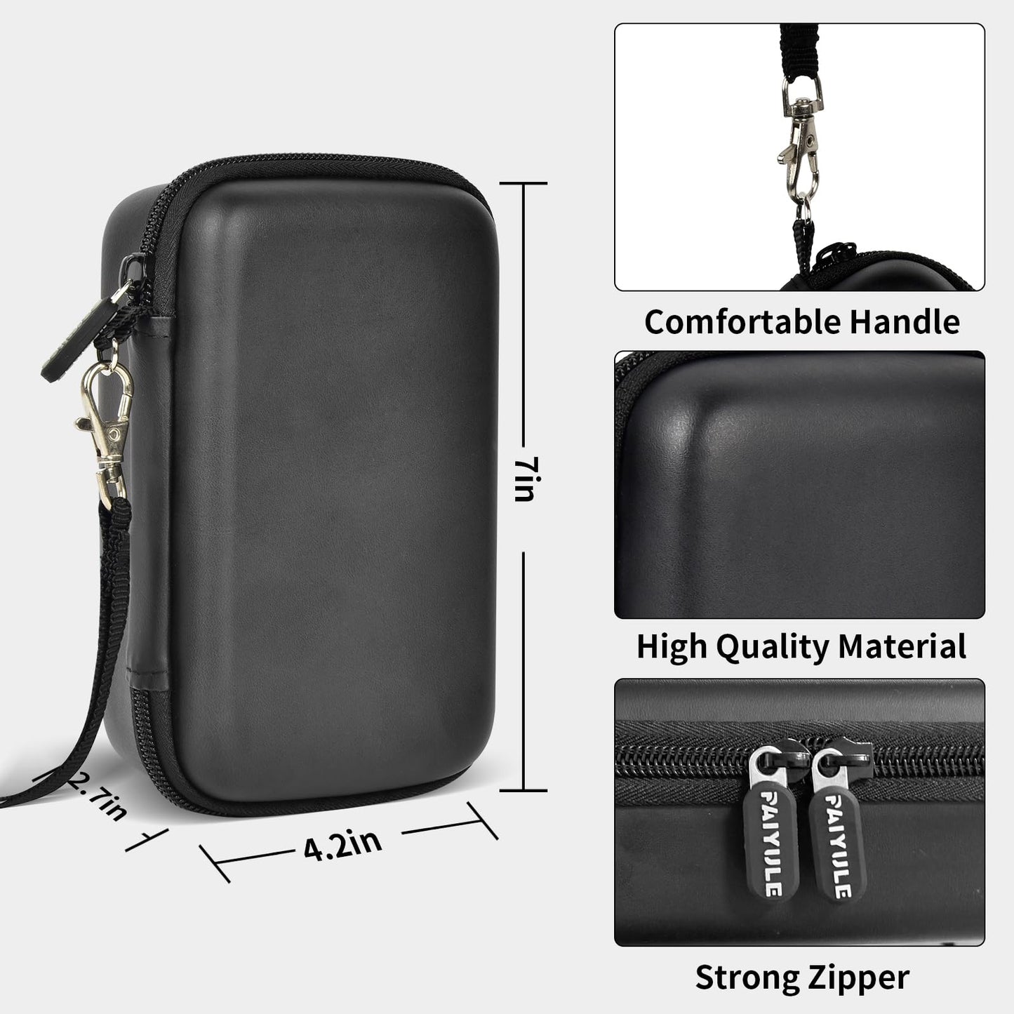 PAIYULE Travel Case for R36S/ RG353V/ RG353VS/ Game Boy Retro Handheld Game Console, Handheld Emulator Storage Holder Organizer, Android Game Console Carrying Bag (Box Only)