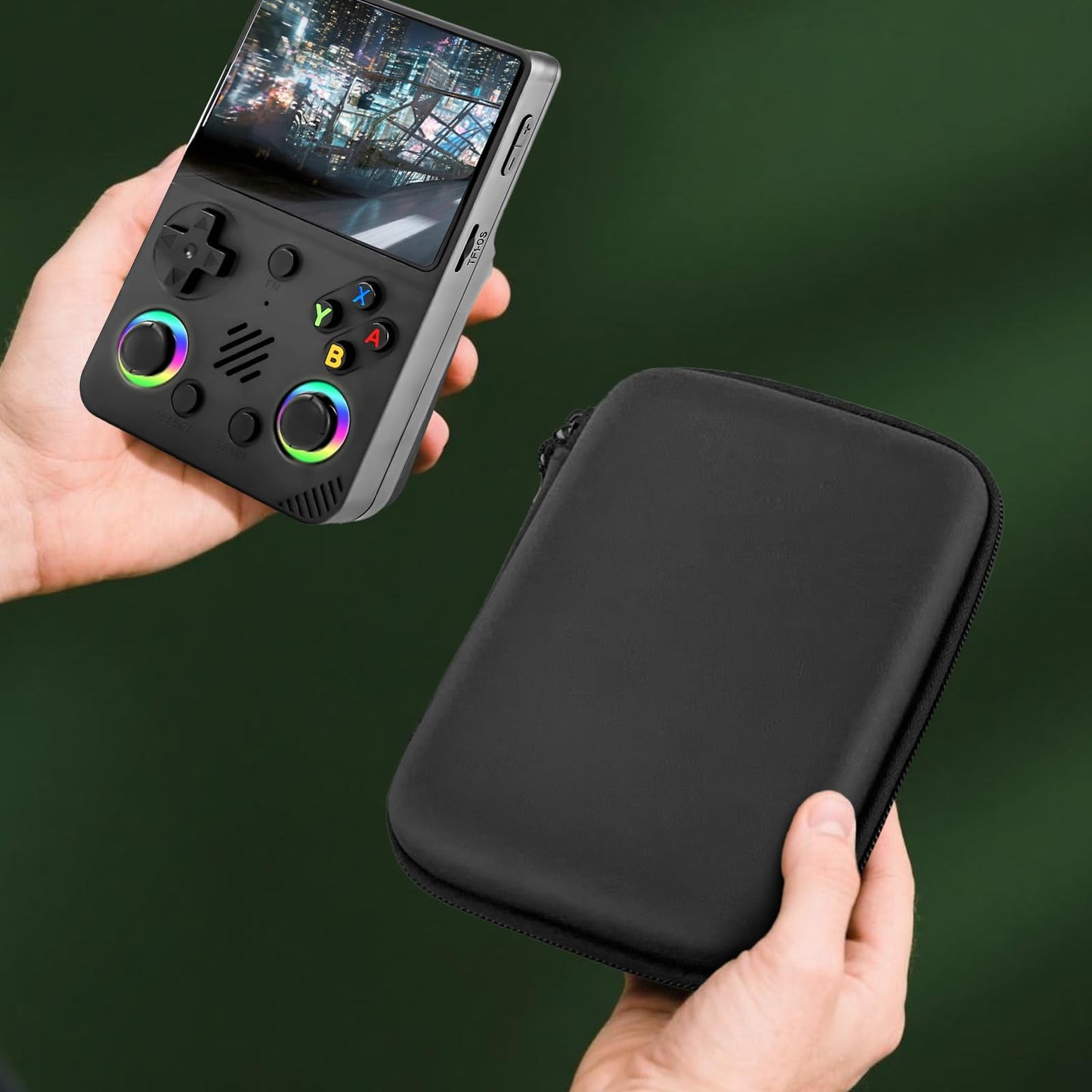 PAIYULE Travel Case for R36S/ RG353V/ RG353VS/ Game Boy Retro Handheld Game Console, Handheld Emulator Storage Holder Organizer, Android Game Console Carrying Bag (Box Only)