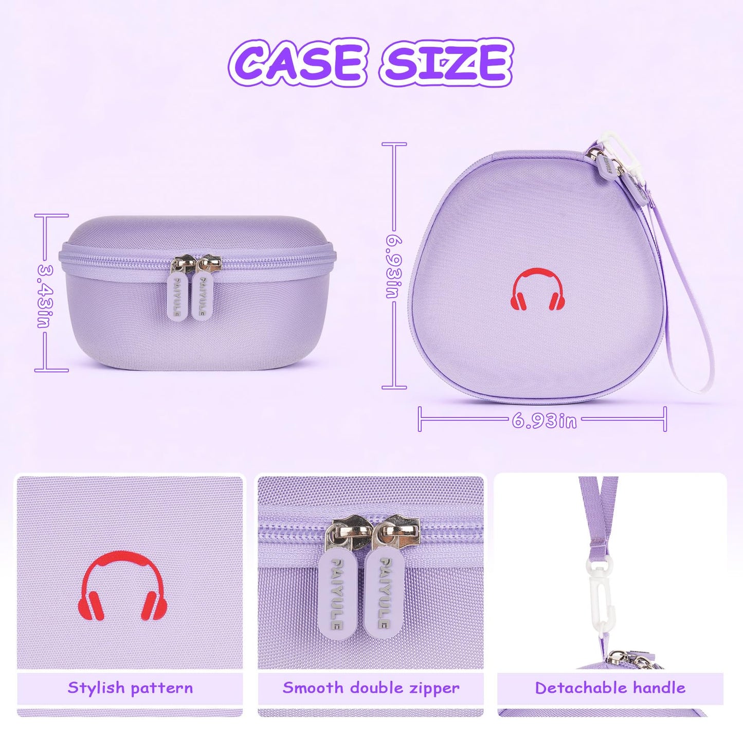 PAIYULE Kids Headphones Case for iClever/for EarFun/for JoySpark/for QearFun/for Candy Bila/for IMYB Foldable Wired Headphones, Earphone Storage for Kid Bluetooth Over Ear Headse - Blue(Box Only)