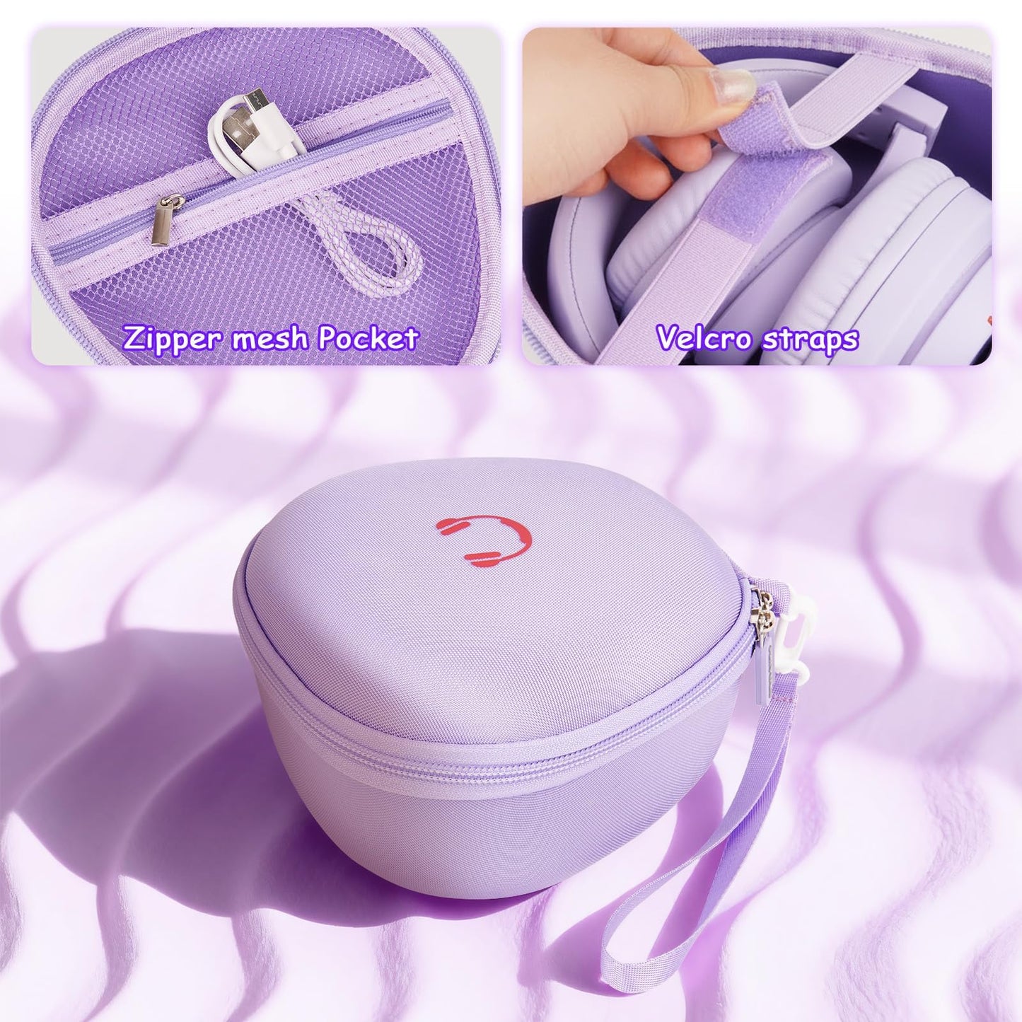 PAIYULE Kids Headphones Case for iClever/for EarFun/for JoySpark/for QearFun/for Candy Bila/for IMYB Foldable Wired Headphones, Earphone Storage for Kid Bluetooth Over Ear Headse - Blue(Box Only)