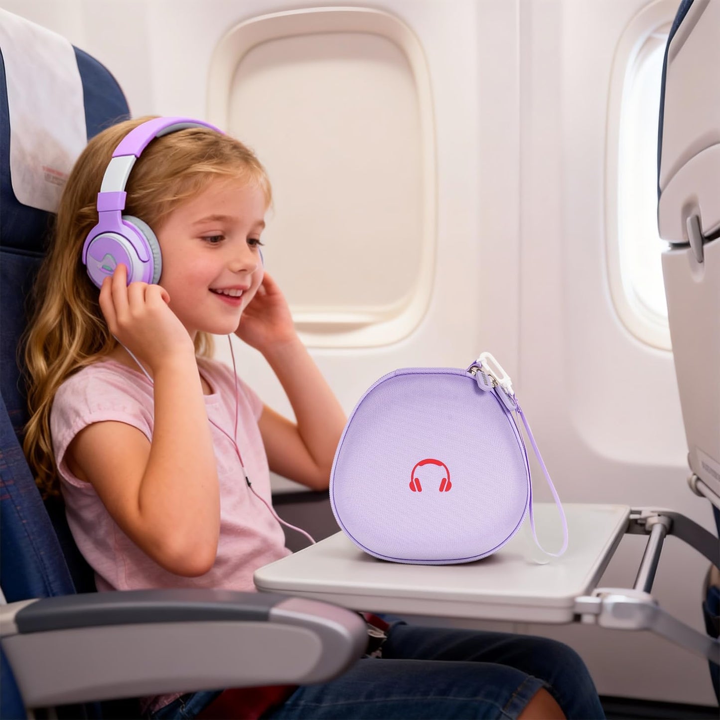 PAIYULE Kids Headphones Case for iClever/for EarFun/for JoySpark/for QearFun/for Candy Bila/for IMYB Foldable Wired Headphones, Earphone Storage for Kid Bluetooth Over Ear Headse - Blue(Box Only)