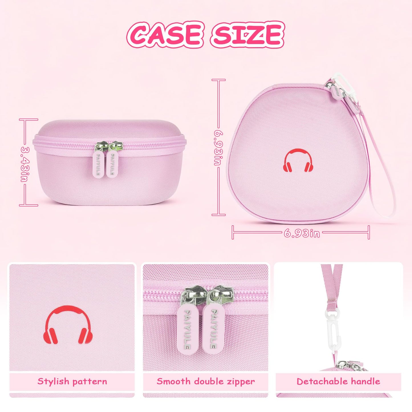 PAIYULE Kids Headphones Case for iClever/for EarFun/for JoySpark/for QearFun/for Candy Bila/for IMYB Foldable Wired Headphones, Earphone Storage for Kid Bluetooth Over Ear Headse - Blue(Box Only)