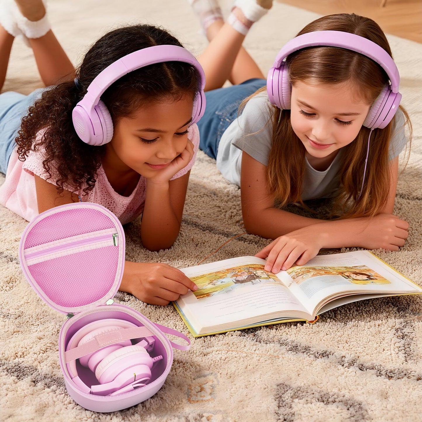 PAIYULE Kids Headphones Case for iClever/for EarFun/for JoySpark/for QearFun/for Candy Bila/for IMYB Foldable Wired Headphones, Earphone Storage for Kid Bluetooth Over Ear Headse - Blue(Box Only)