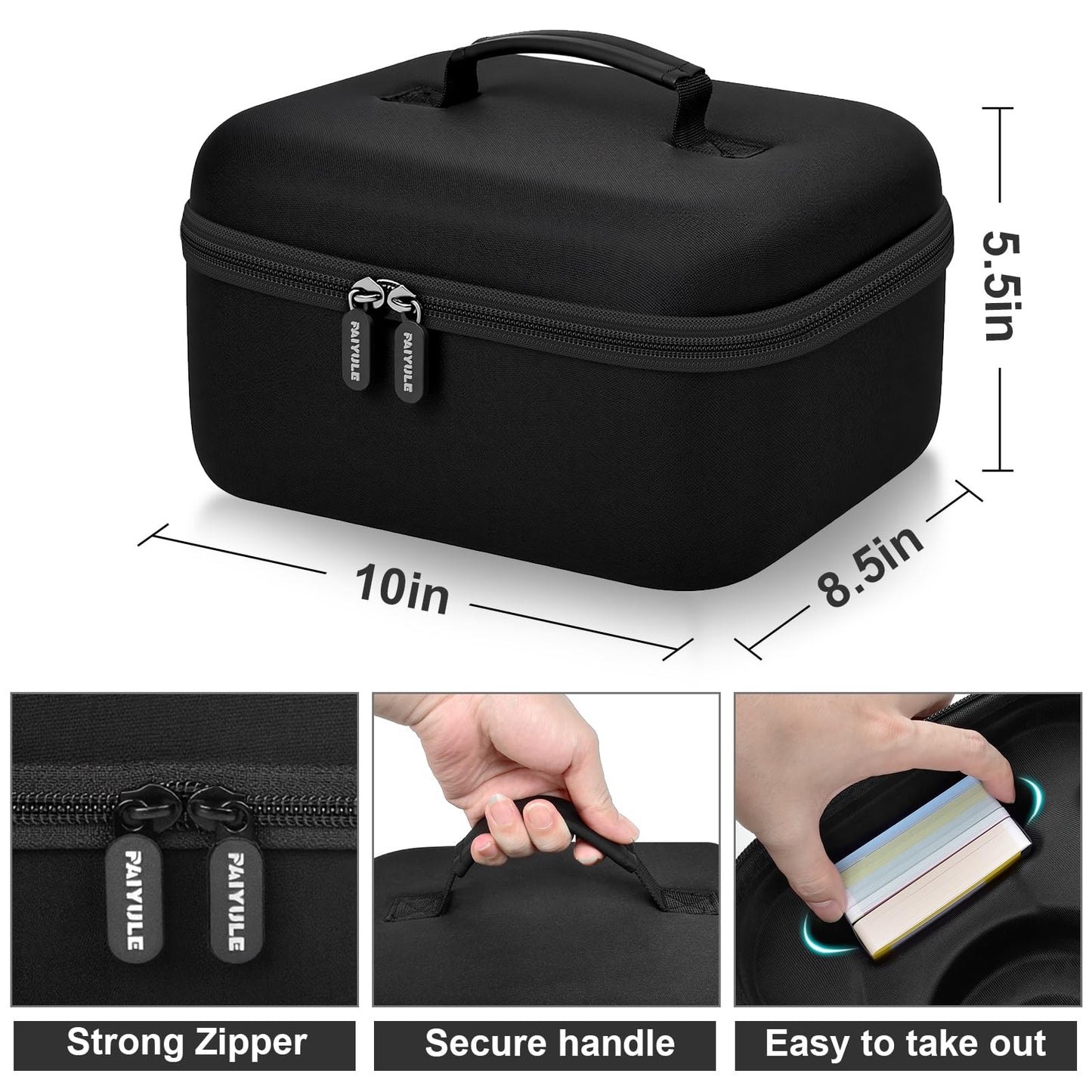 PAIYULE Drawing Robot Carrying Case for RIVGOT for ERYMCS for NAUQUOHZ for Dysh, Universal Voice Interactive Educational Drawing Machine Box with Mesh Bag & Groove for Drawing Cards & More (Case Only)