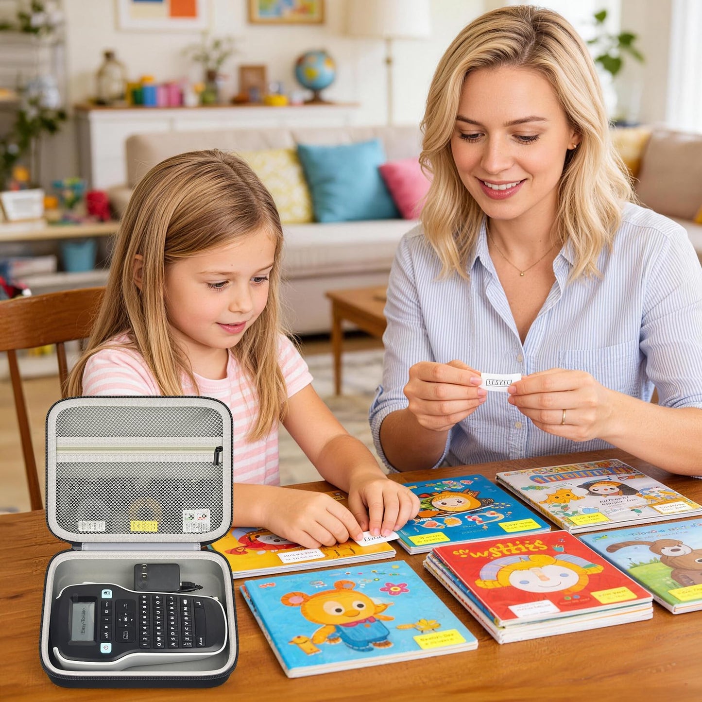 PAIYULE Carrying Case for DYMO LabelManager 160 280 Label Maker, Hard Protective Storage Organizer for Extra Tape Cartridges, Holds Printer and AC Adapter, Lightweight Handle (Case Only)
