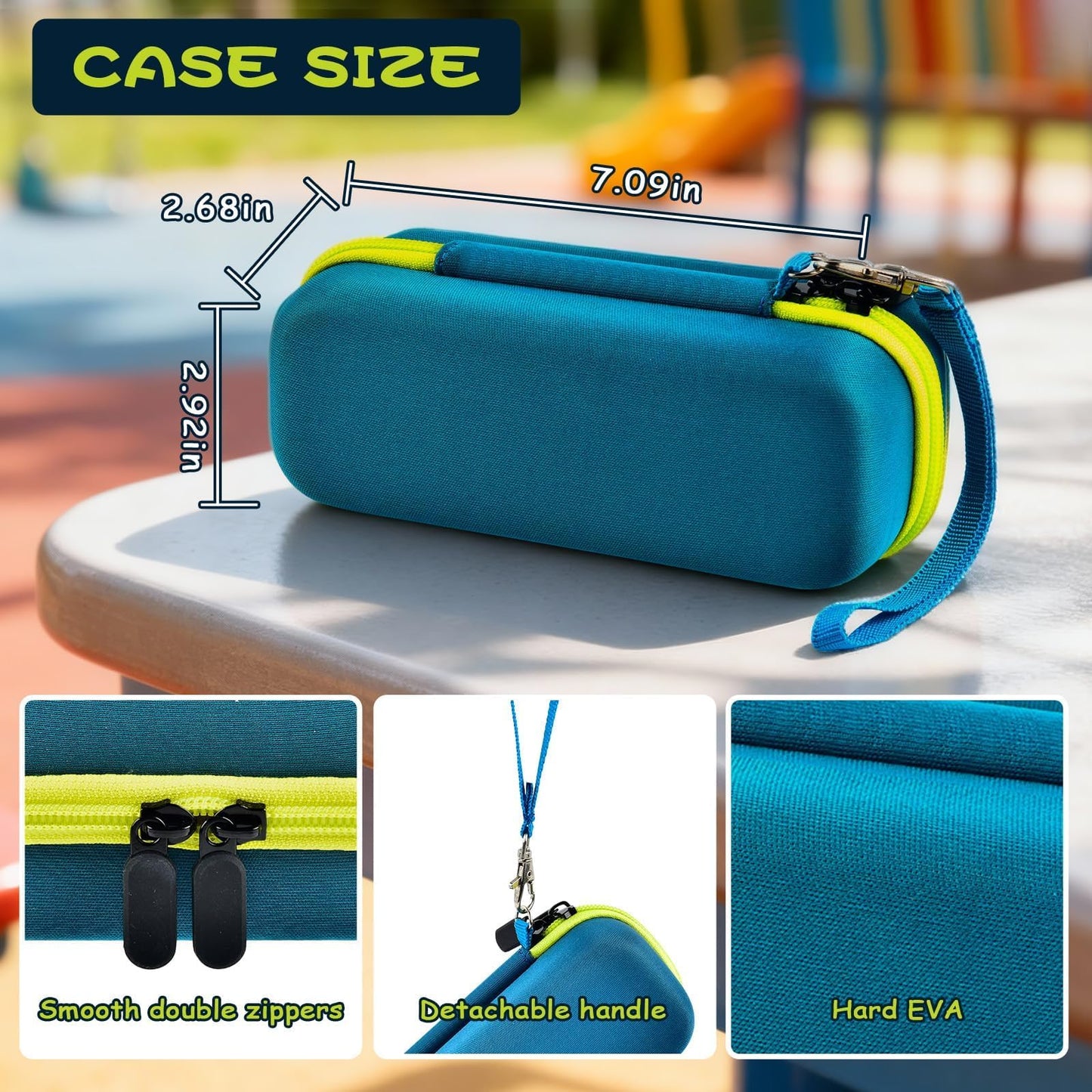 PAIYULE Case Compatible with 3Doodler Start+ Essentials for 3D Printing Pen Set for Kids, Travel Storage Organizer Holder for Filament Refill Packs and USB Charger(Box Only) Dark Green