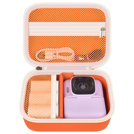 PAIYULE Kids Instant Print Camera Case Compatible with ETIKEZ for GREENKINDER for Yusuuo for HODDRCCN for Cowilax for Yehtta for Gofunly Digital Video Prints Paper Bag (Box Only)-Orange